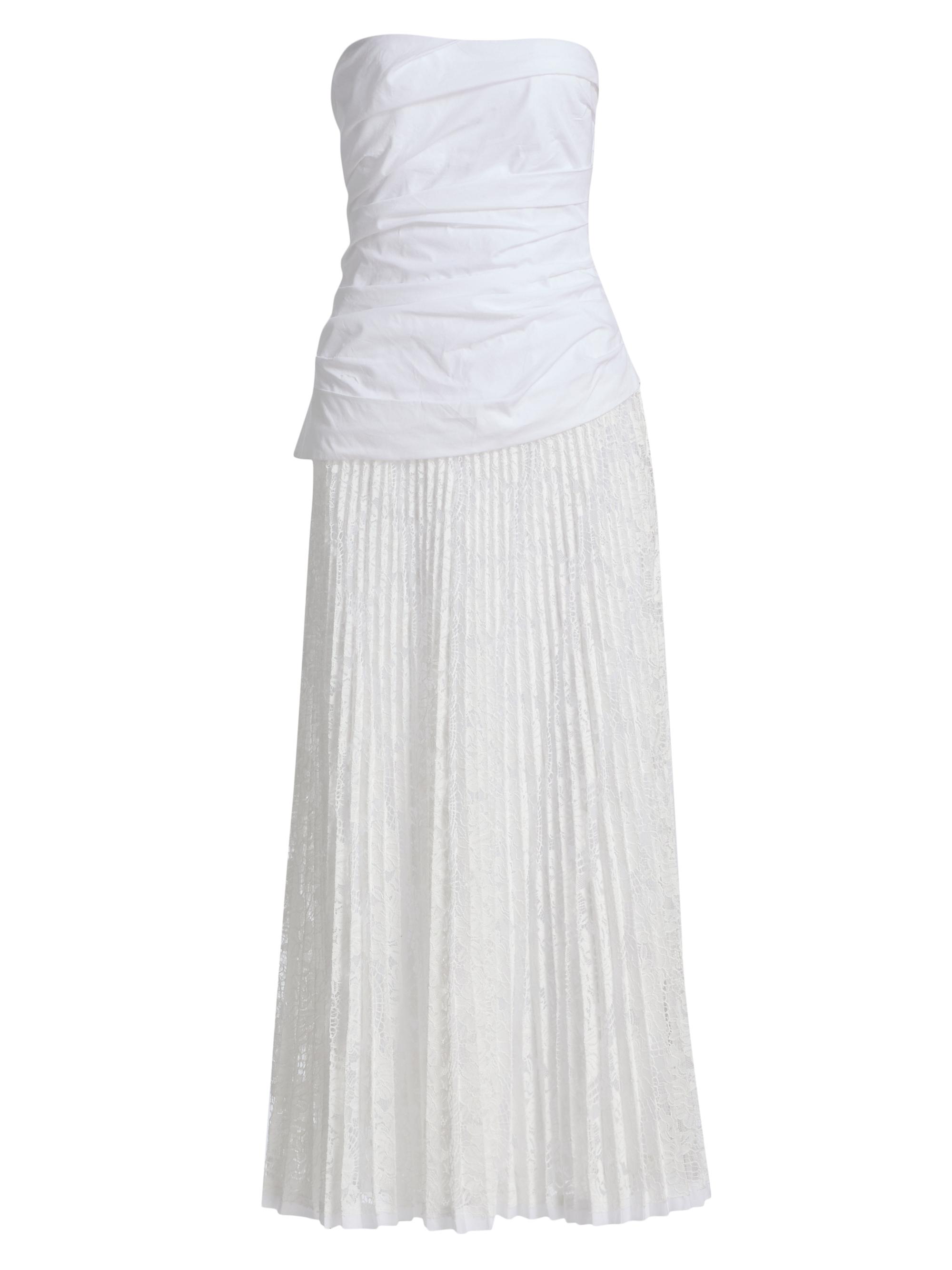 SIMKHAI Women's Annalise Lace Strapless Midi-Dress -