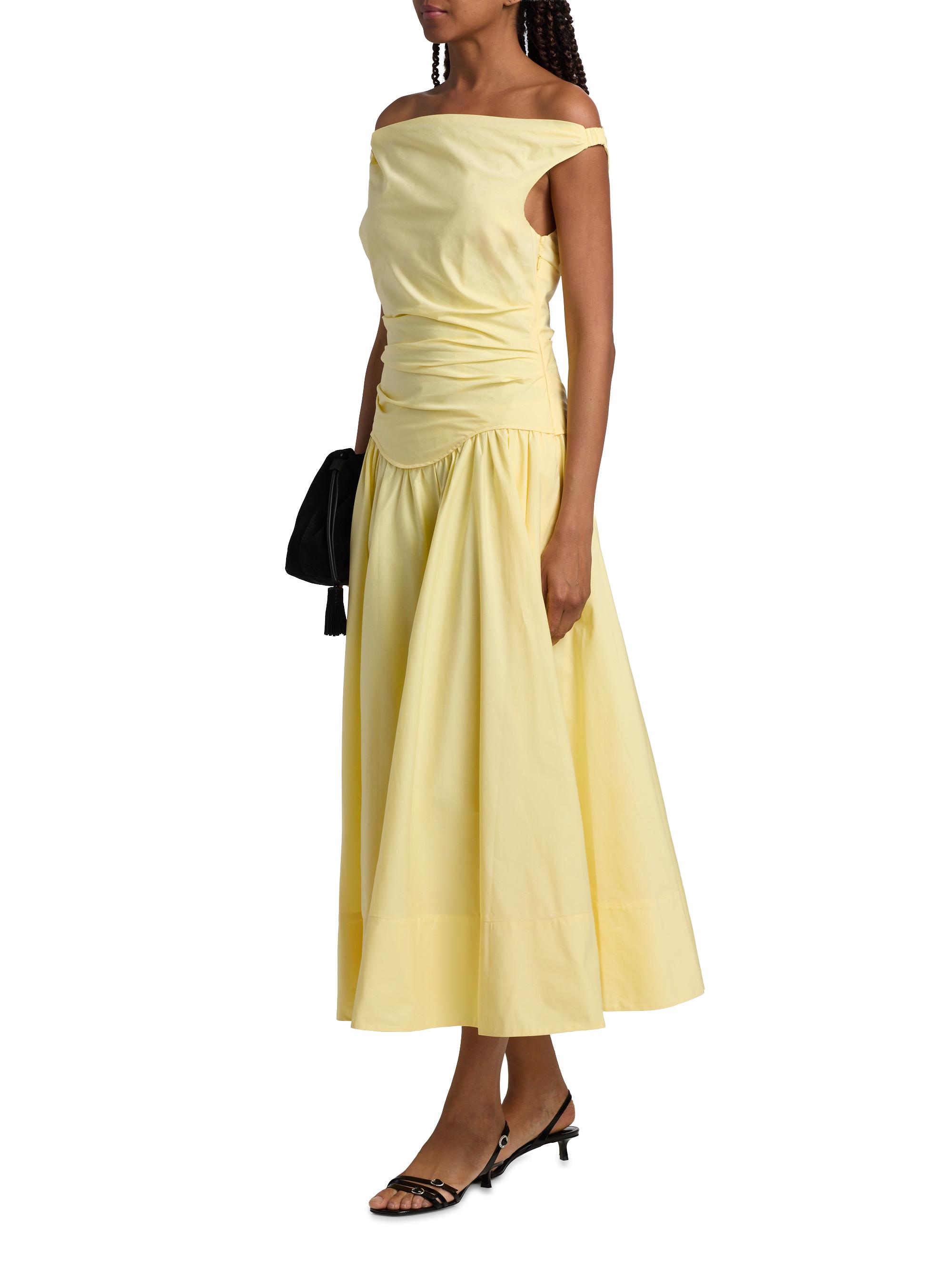 cersei cotton midi dress SIMKHAI Cersei Off-the-Shoulder Midi-Dress