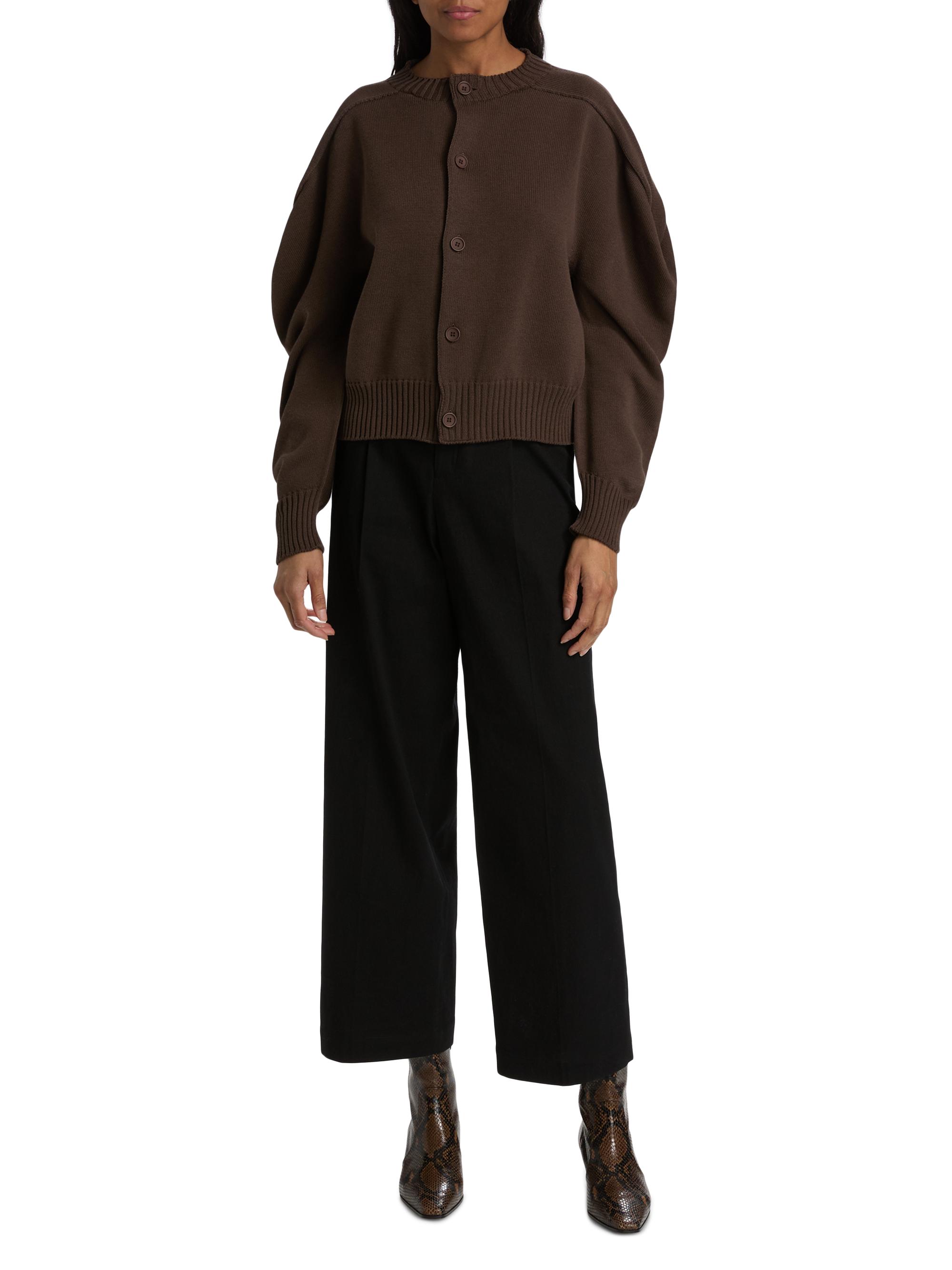 ISSEY MIYAKE 　ブラウン ボタンアップ カーディガン　サイズM Issey Miyake Akimbo Knit Cardigan | Saks Fifth Avenue