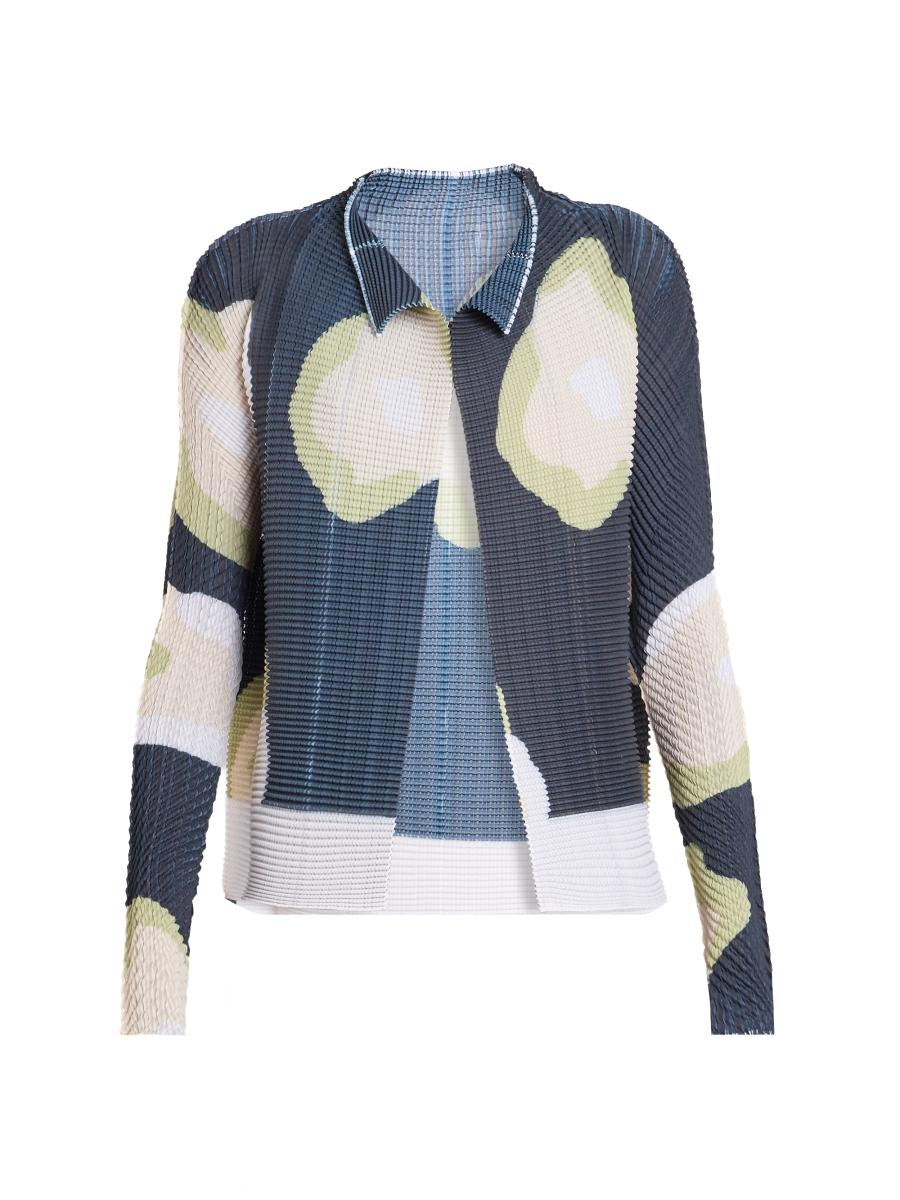 Issey Miyake Verve Pleats Printed Cardigan | Saks Fifth Avenue