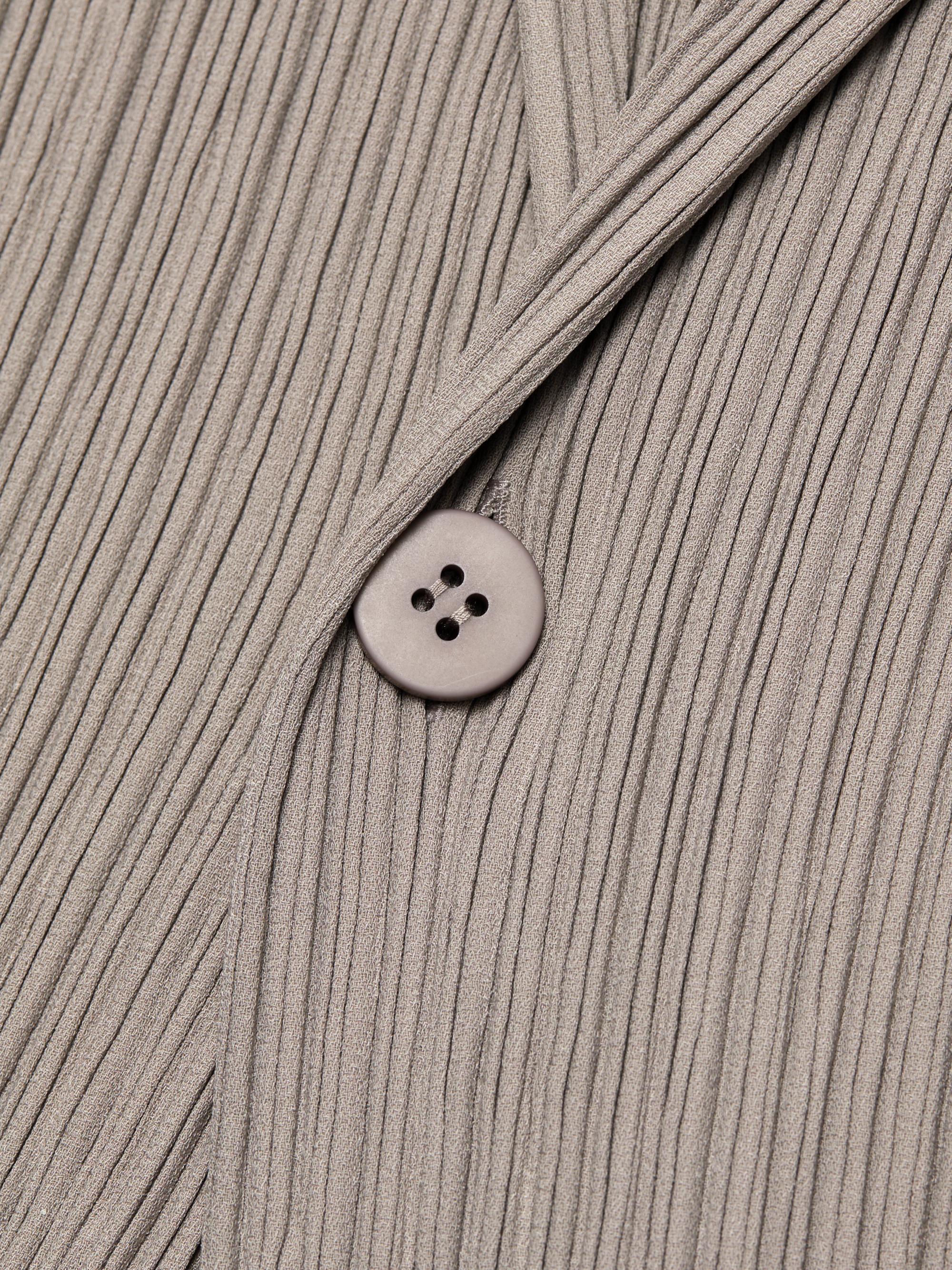 ISSEY MIYAKE HATCHING ジャケット GREIGE 1サイズ Issey Miyake Hatching Pleated Blazer | Saks Fifth Avenue