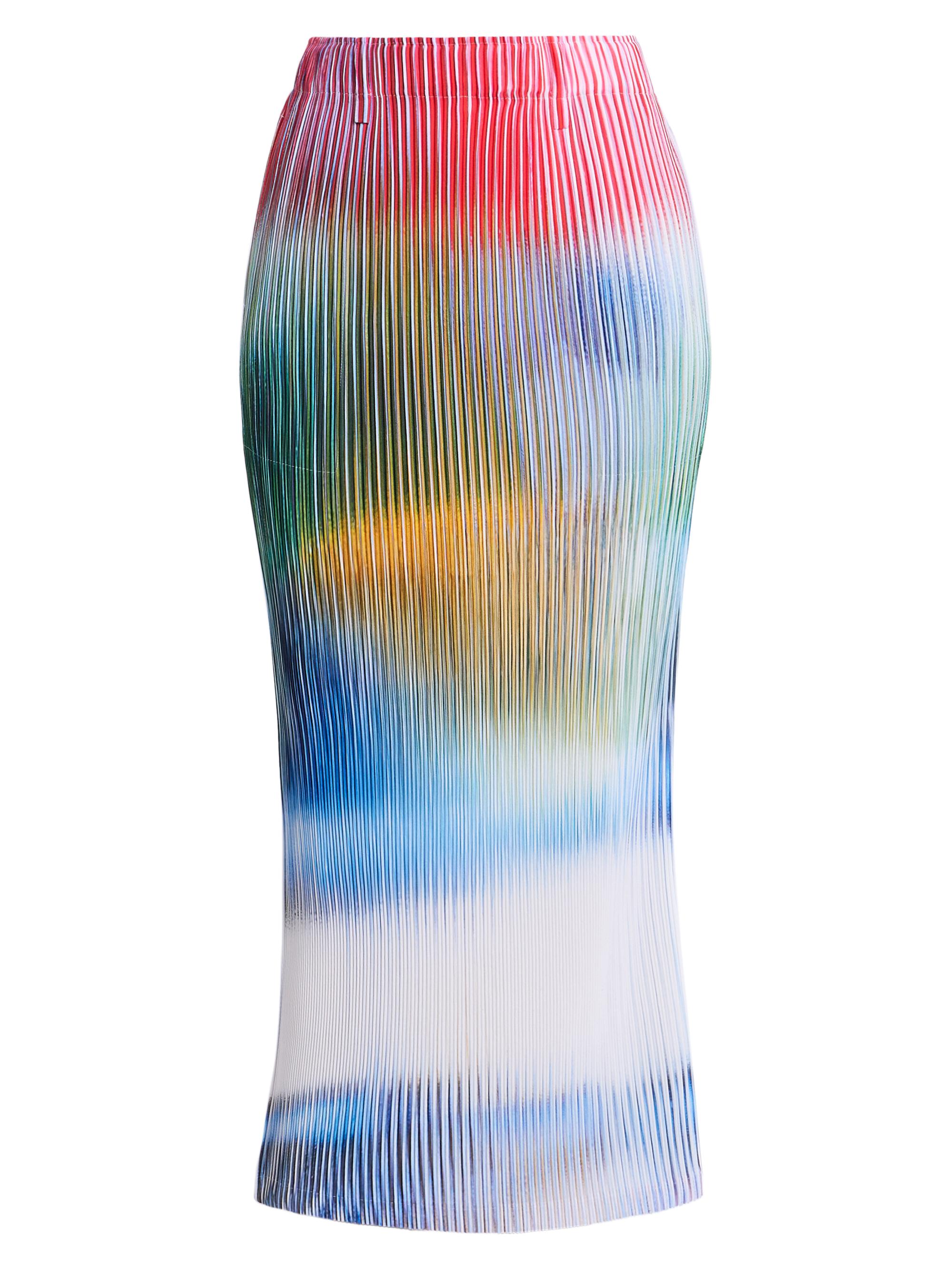 Issey Miyake Women's Obscure Pleats Midi-Skirt - Multi Color
