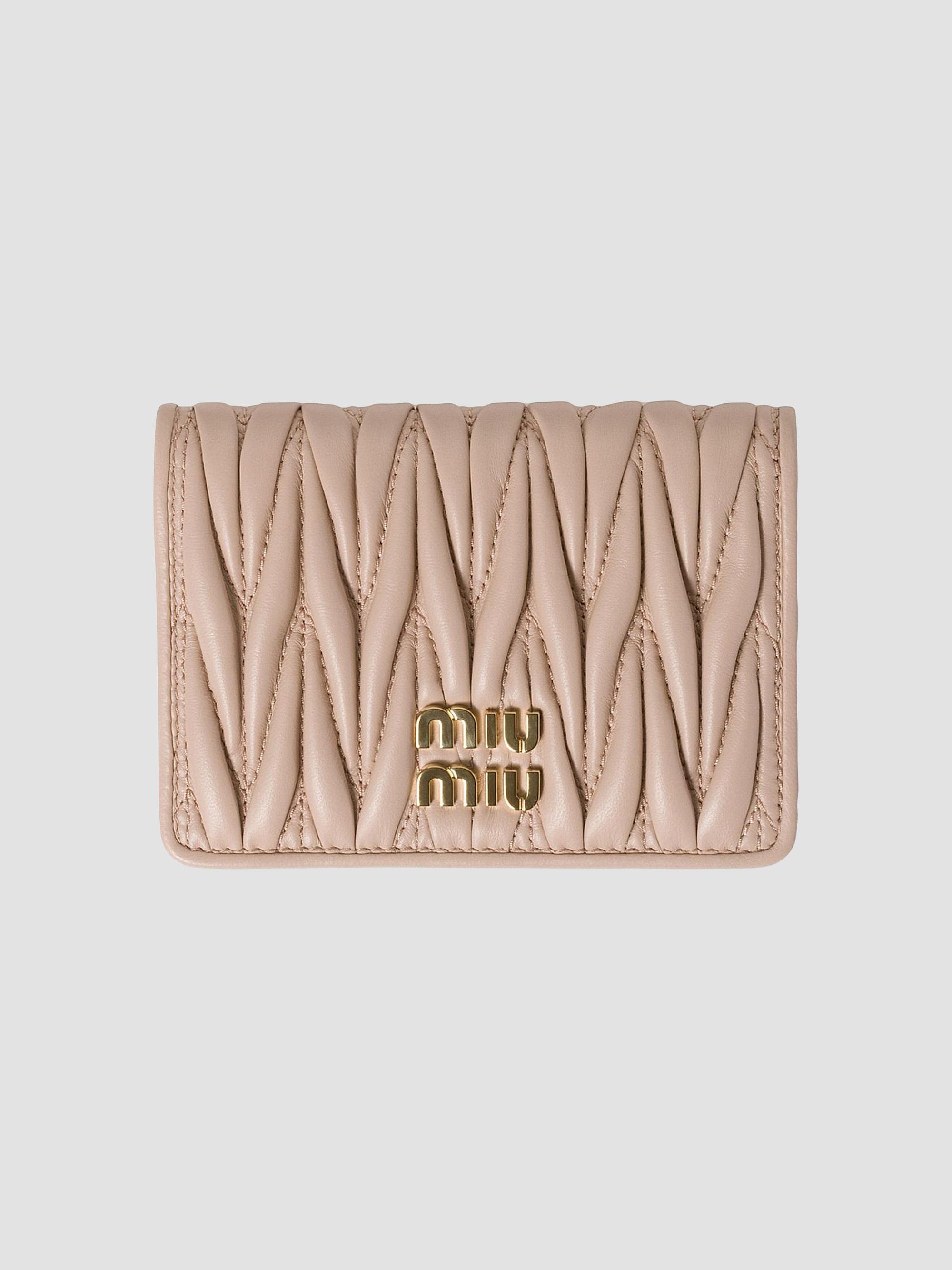 Miu Miu Matelassé Nappa Leather Card Holder | Saks Fifth Avenue