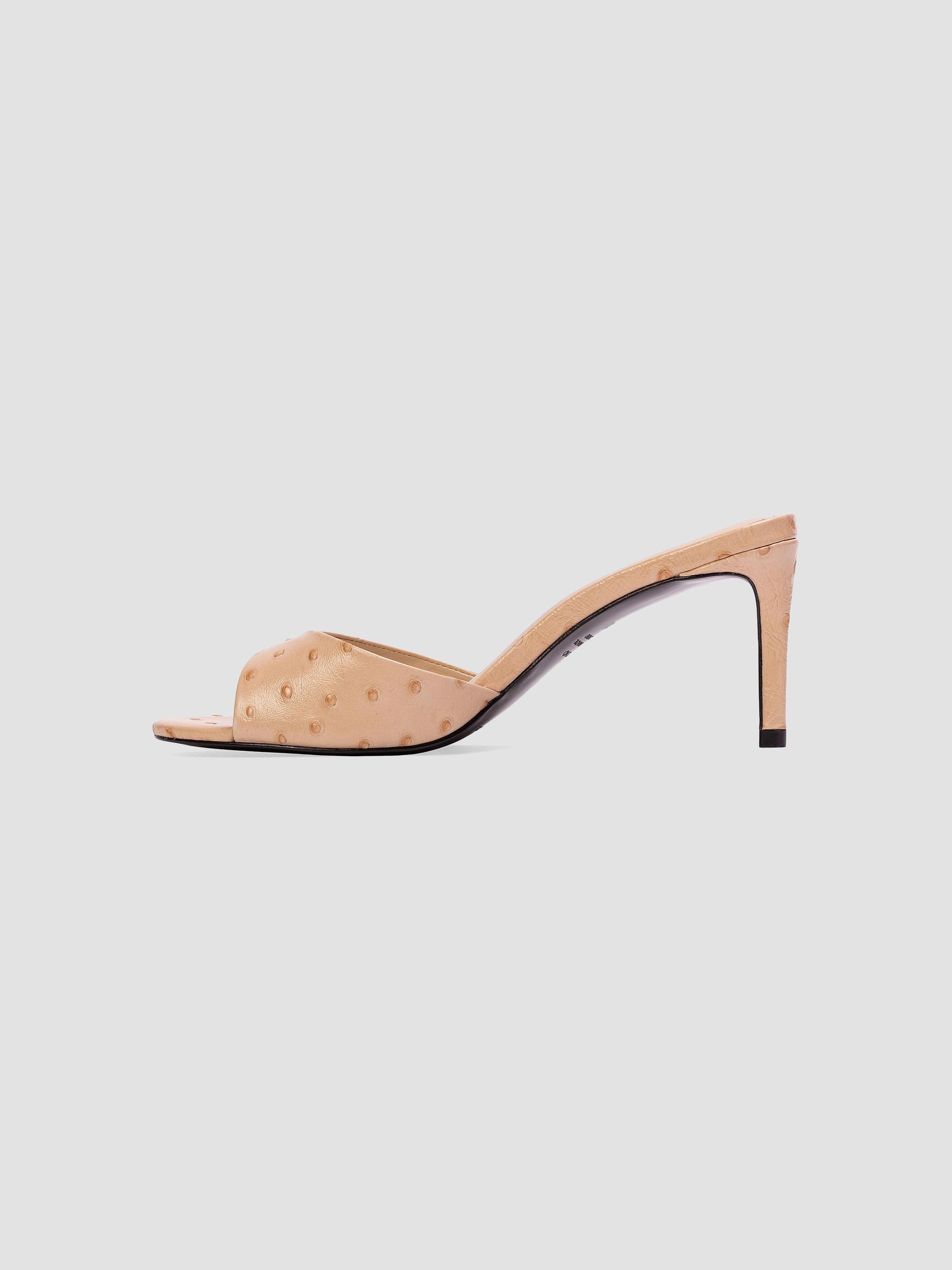 Black Suede Studio Freddie 65MM Ostrich Mules | Saks Fifth Avenue