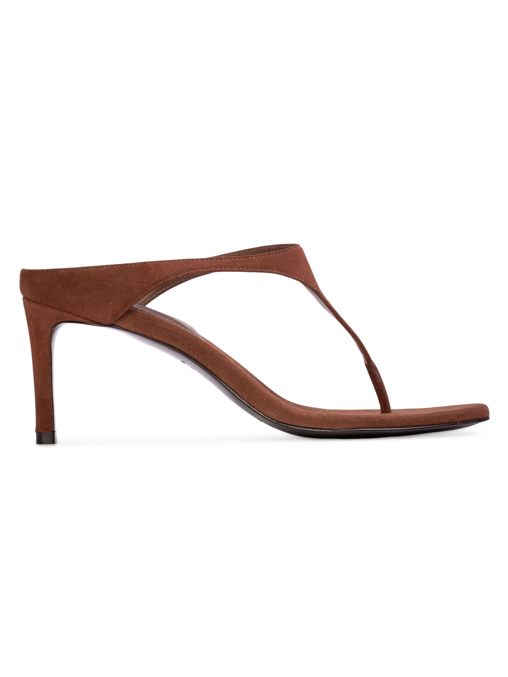 Black Suede Studio Women's Laurel 65MM Suede Mules - Brownie Suede