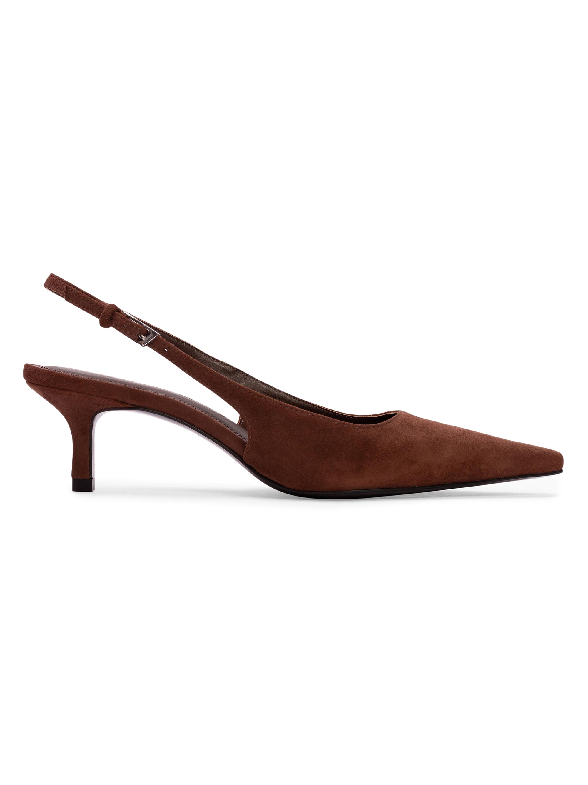 Black Suede Studio Women's Lainey 50MM Suede Pumps - Brownie Suede