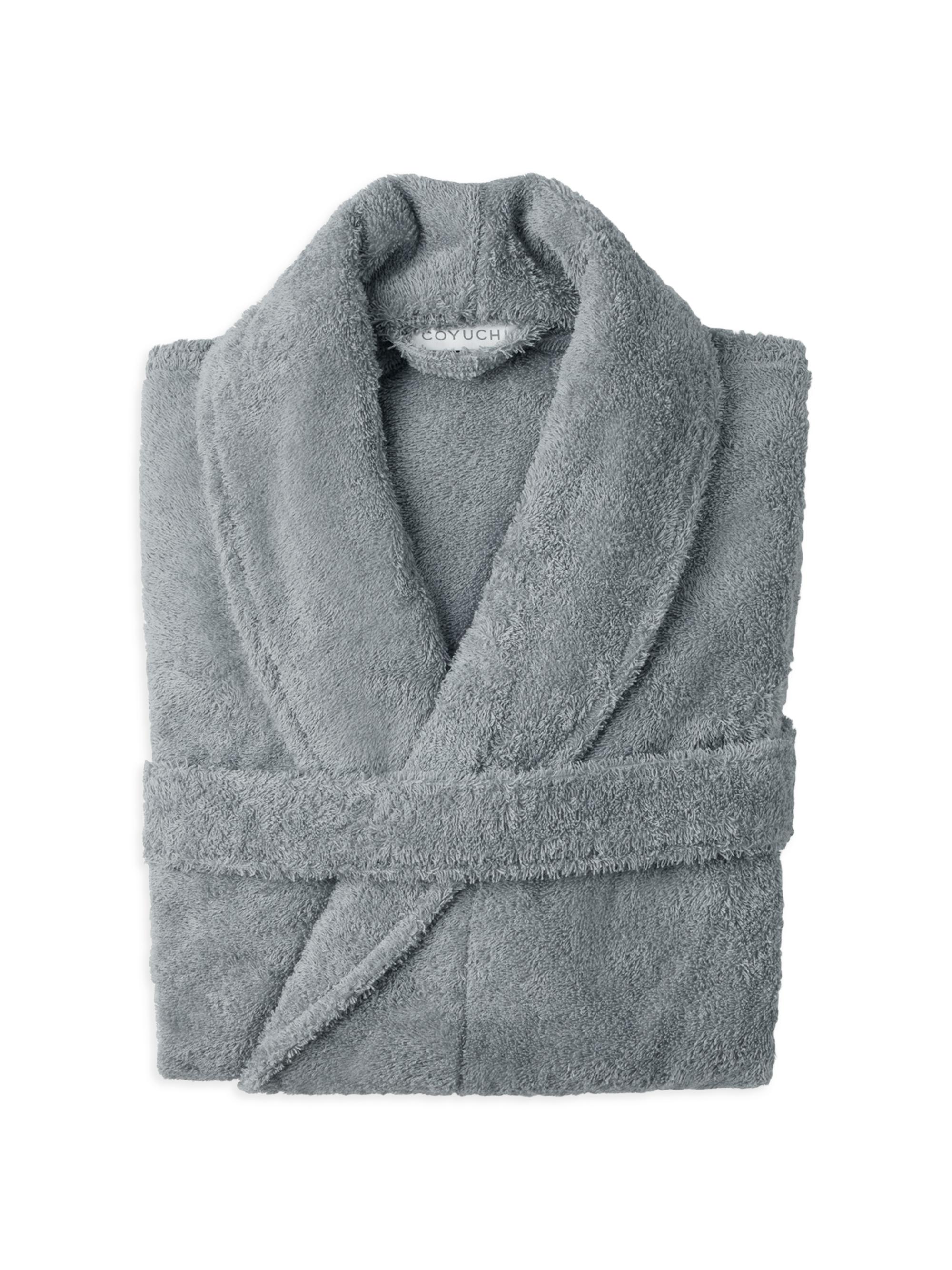 Coyuchi Women's Unisex Cloud Loom Organic Robe - Fossil