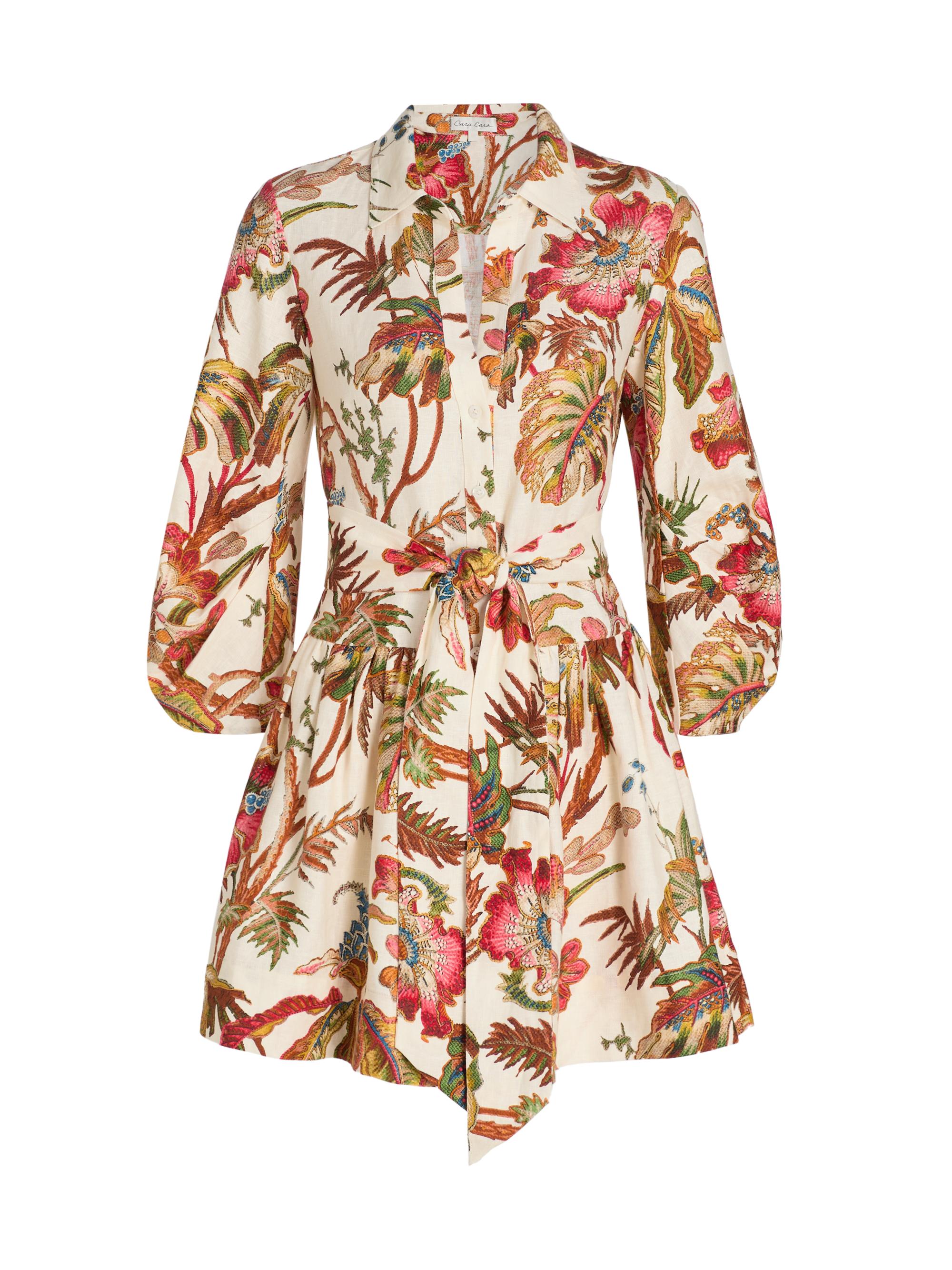 Cara Cara Women's Raya Floral Belted Mini-Shirtdress - Fauna Floral