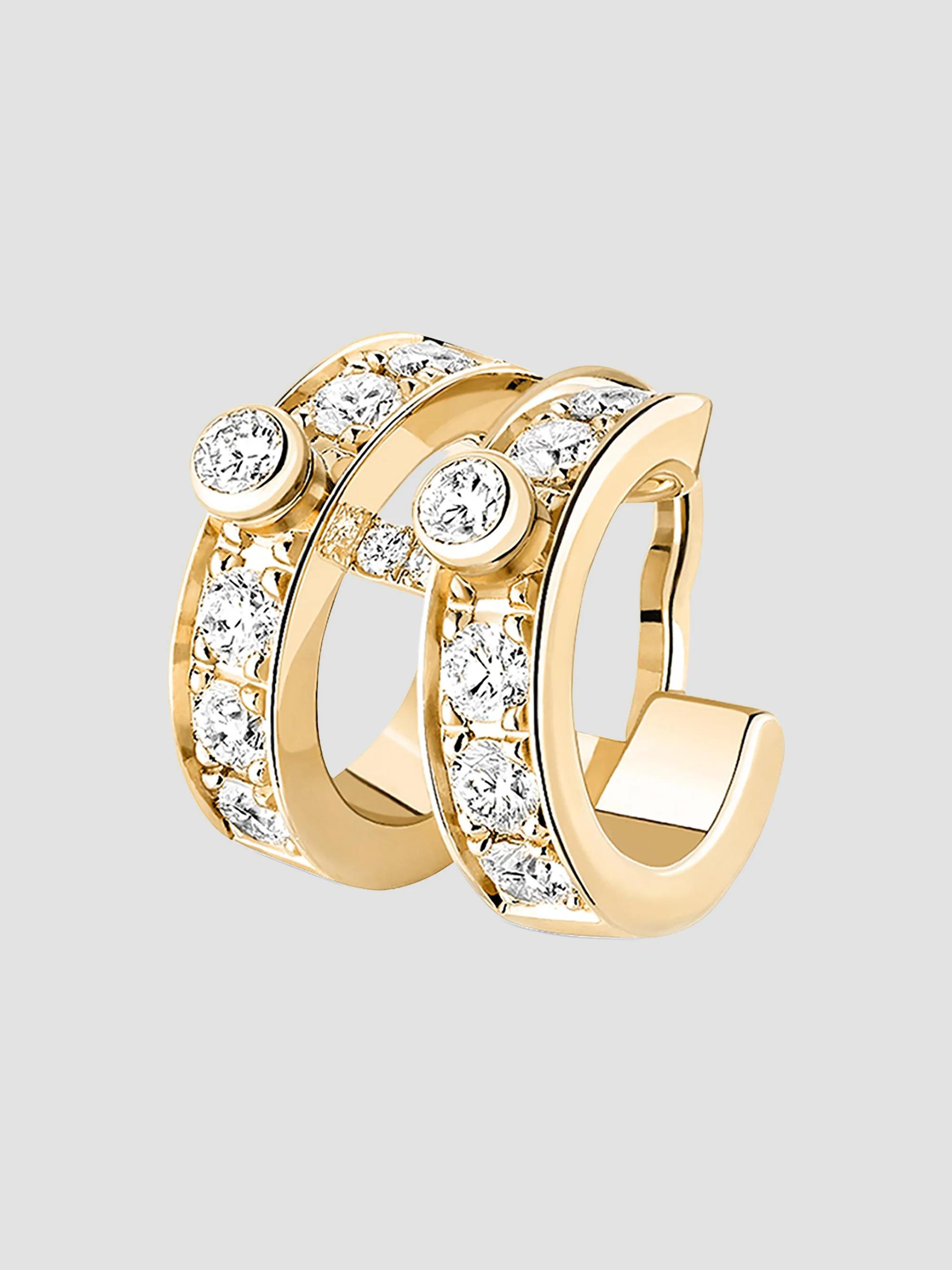 Nouvel Heritage Women's Mood Eternity Tuxedo 18K Yellow Gold & 0.39 TCW Diamond Single Ear Clip - Yellow Gold