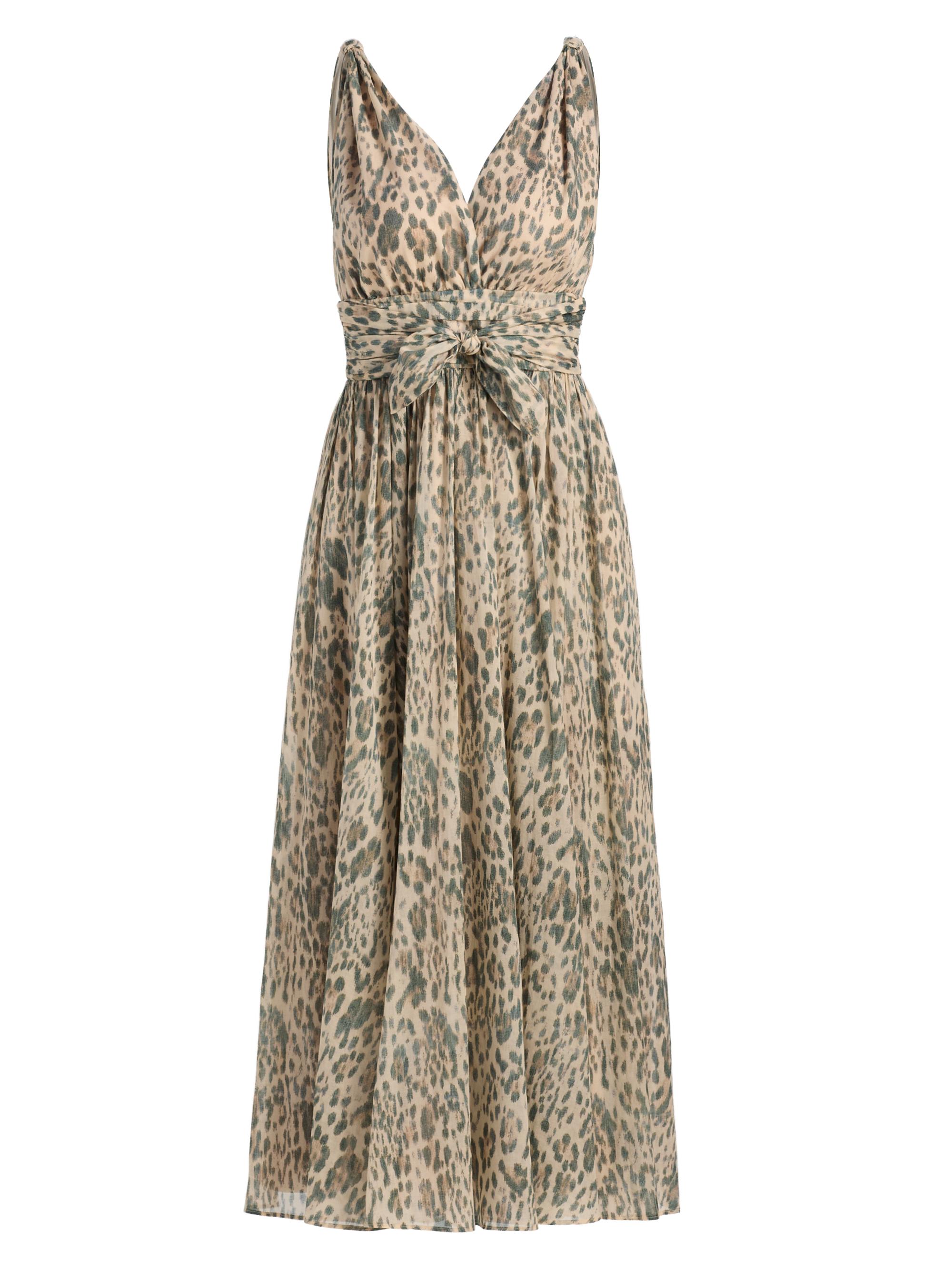 Ungaro Women's Jillian Leopard-Print Cotton Voile Midi-Dress