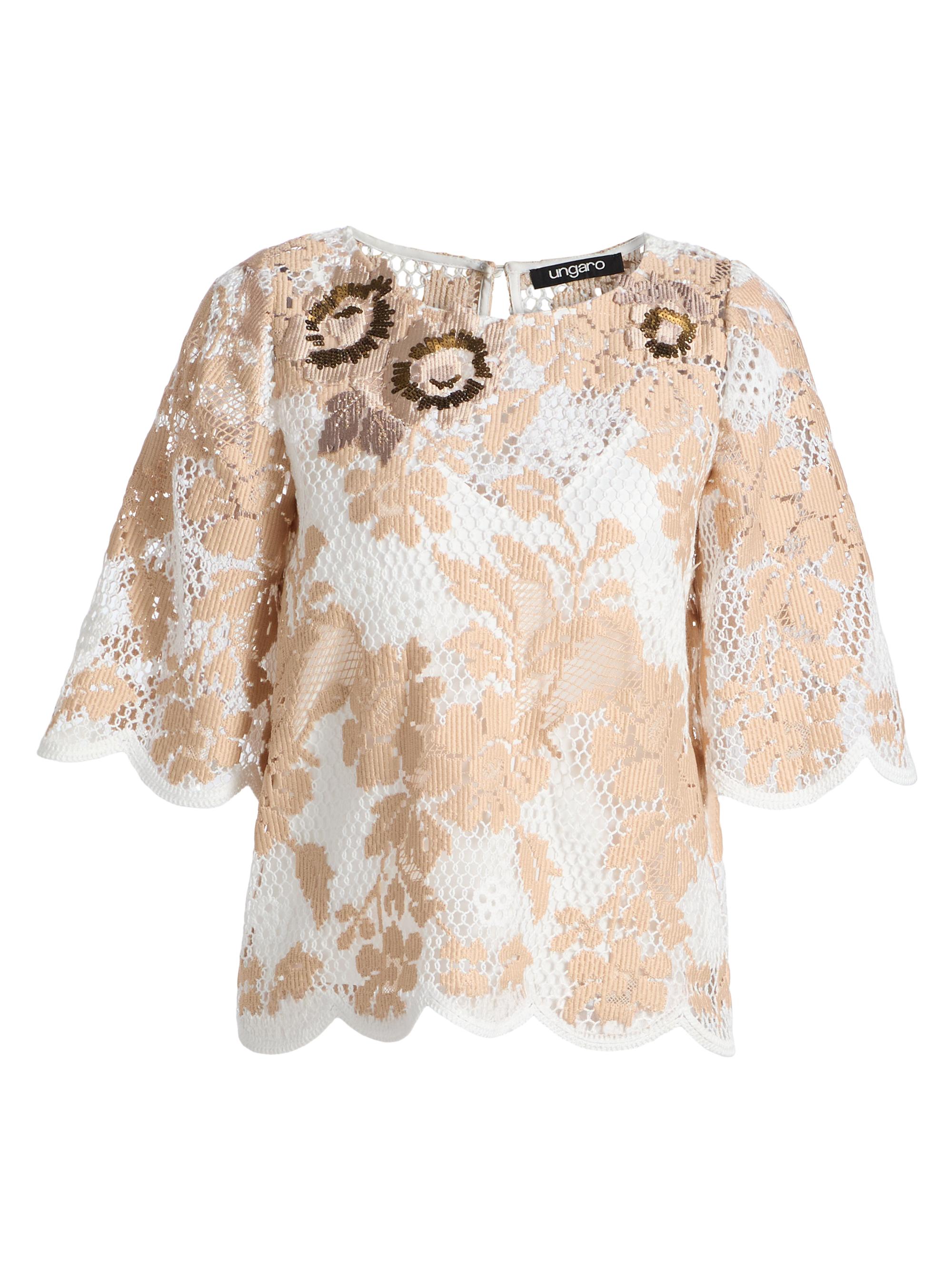 Ungaro Women's Wren Floral Lace Blouse - Natural Multi