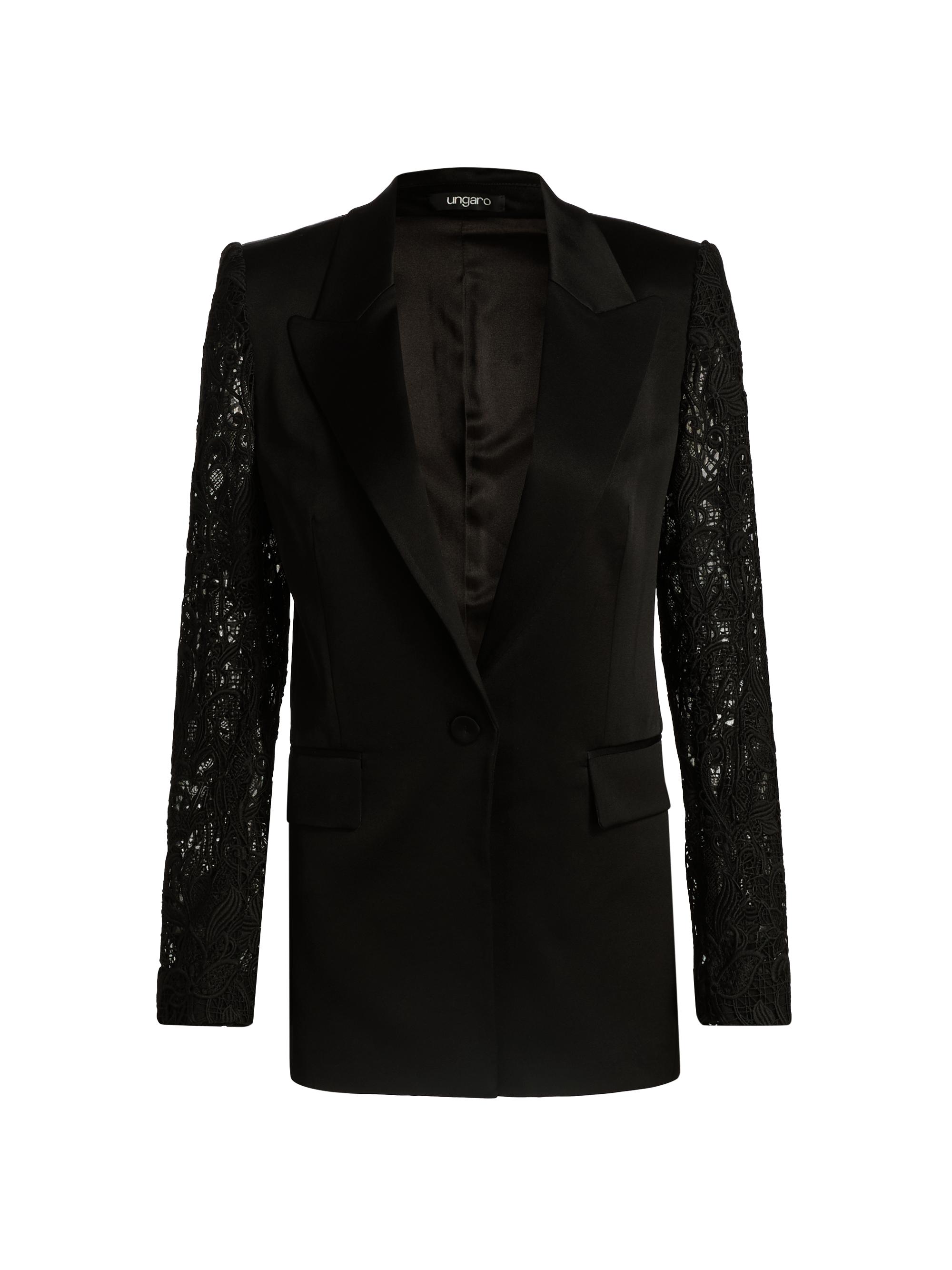 Ungaro Women's Georgie Lace Sleeve Jacket - Black
