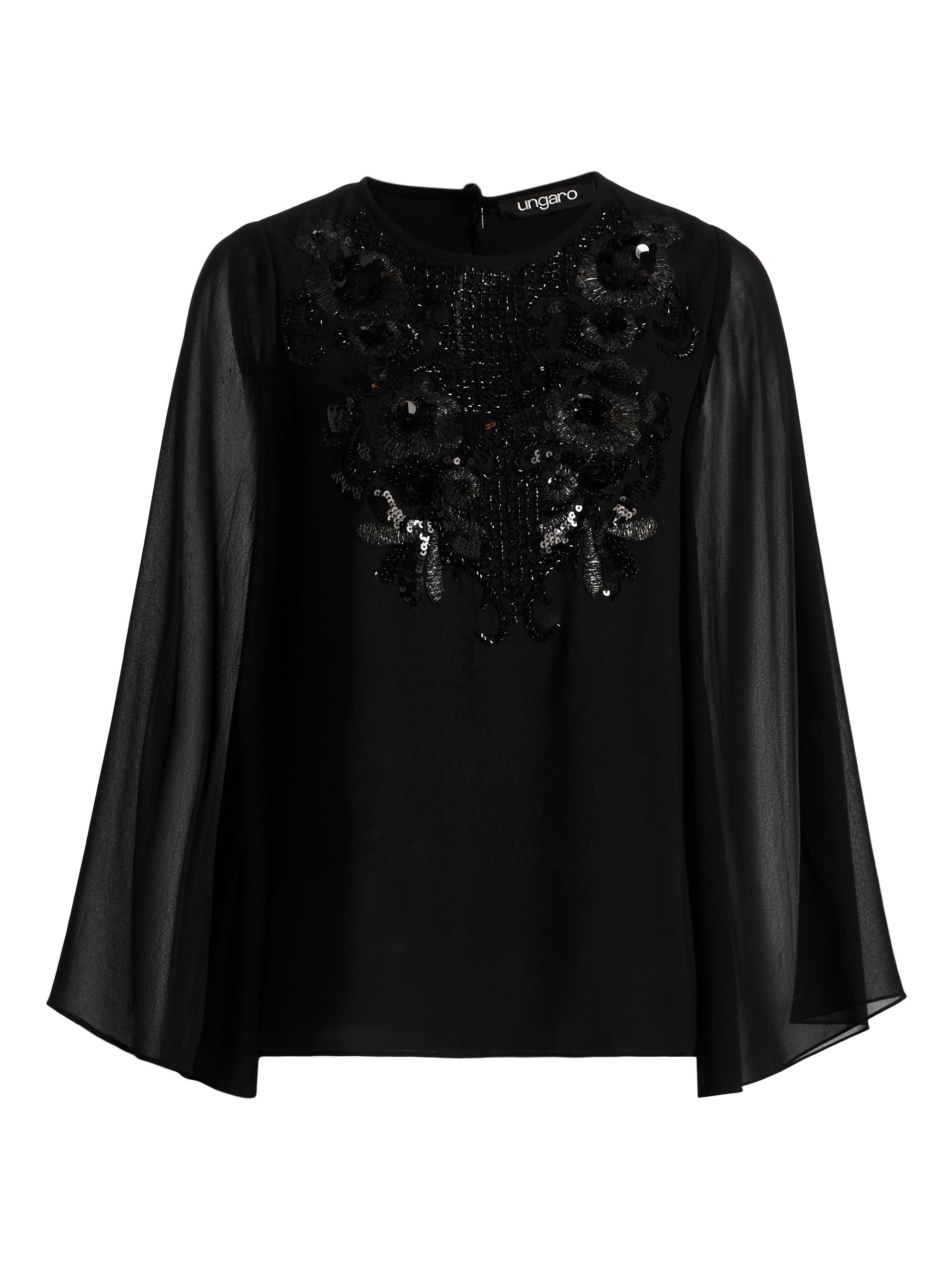 Ungaro Women's Nastasia Sequined Chiffon Blouse - Black