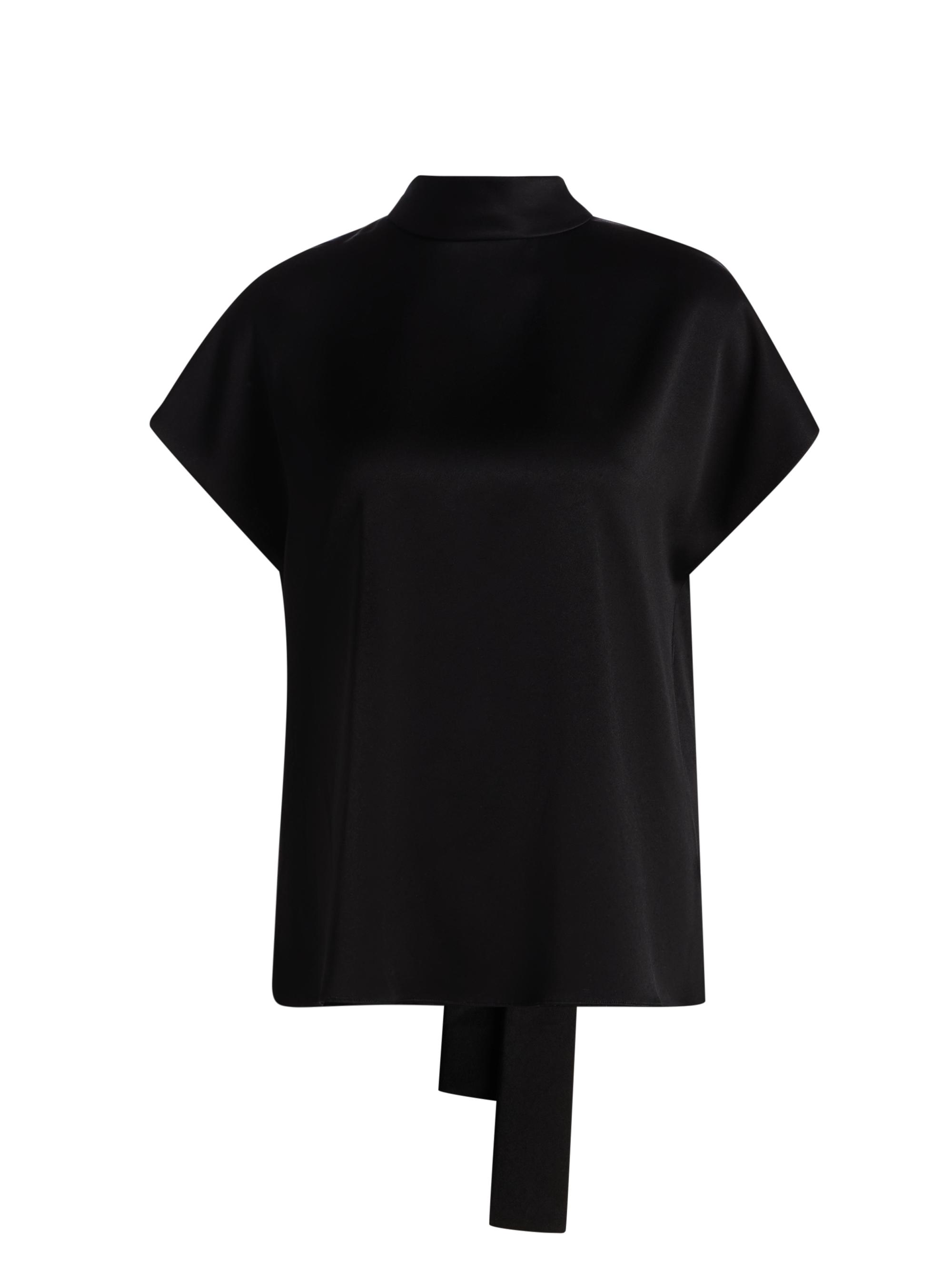 Ungaro Women's Corey Tie-Detail Satin Blouse - Black | Thumbnail 8