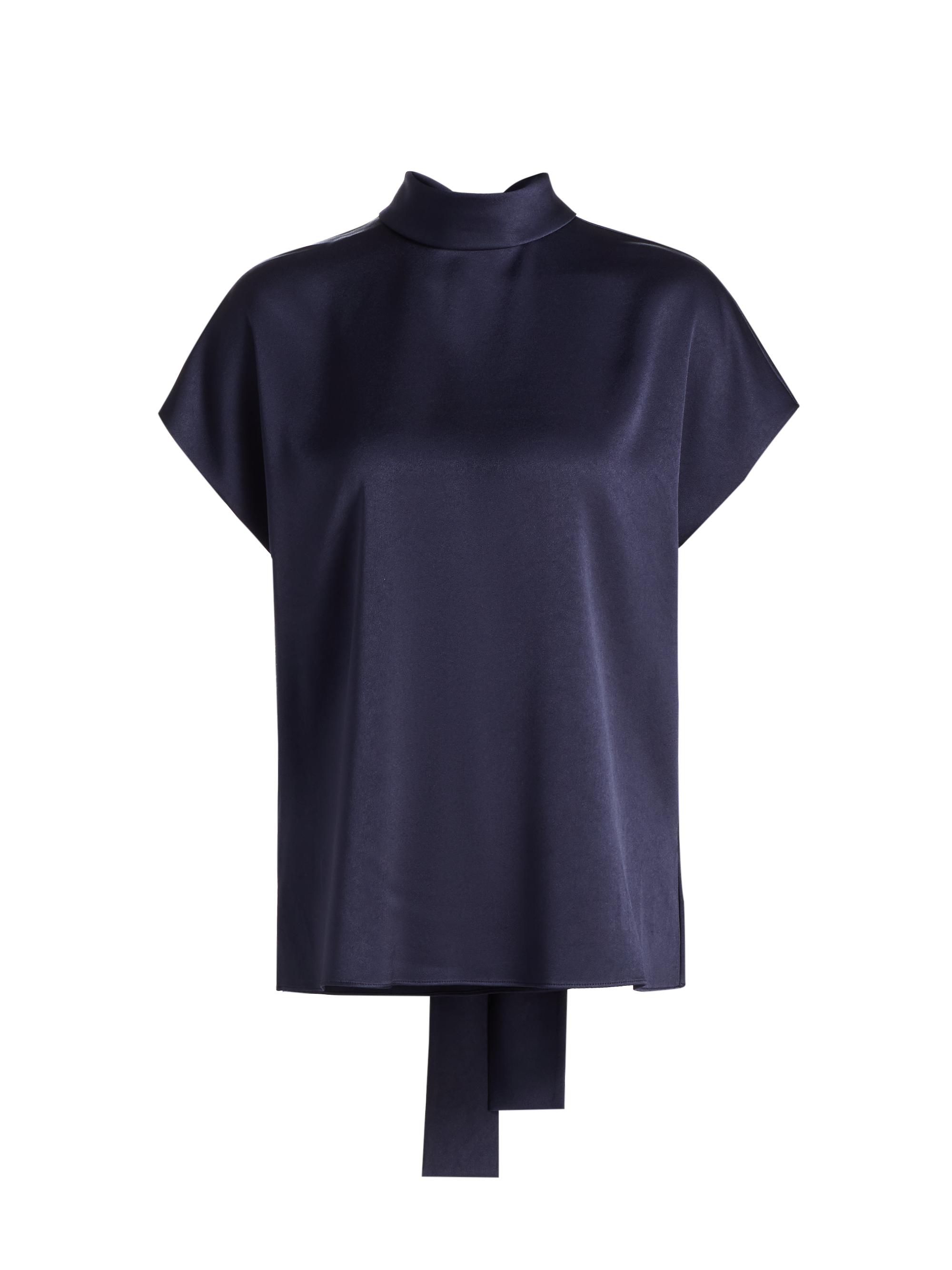 Ungaro Women's Corey Tie-Detail Satin Blouse - Navy