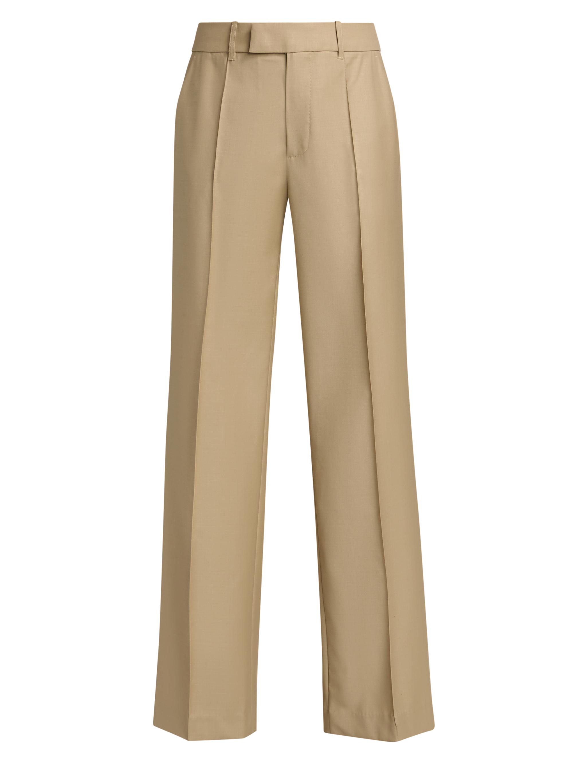 Ronny Kobo Women's Rowley Wool-Blend Pants - Tan