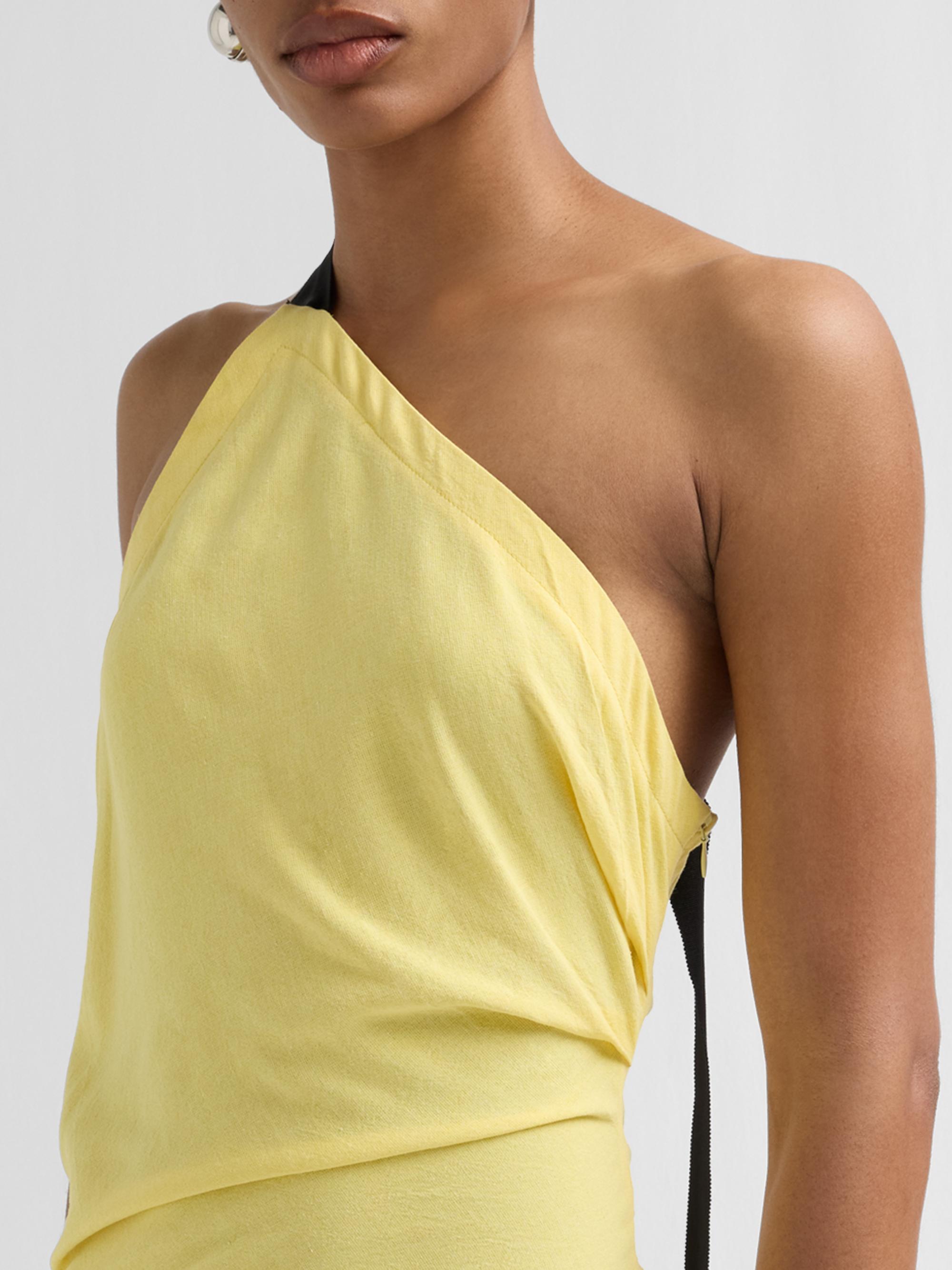 Proenza Schouler Women's Sirena Ruched One-Shoulder Gown - Yellow