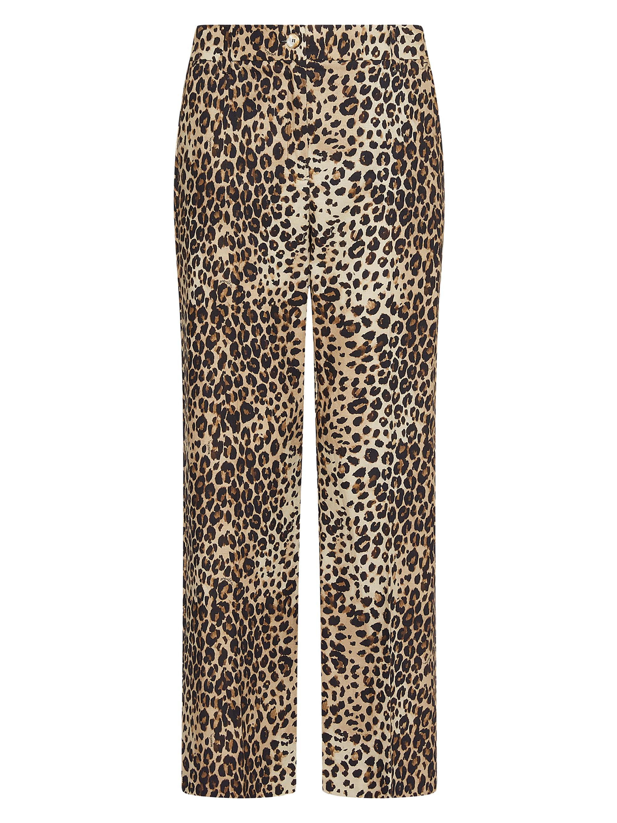 Marella Women's Linen Blend Basketweave Trousers