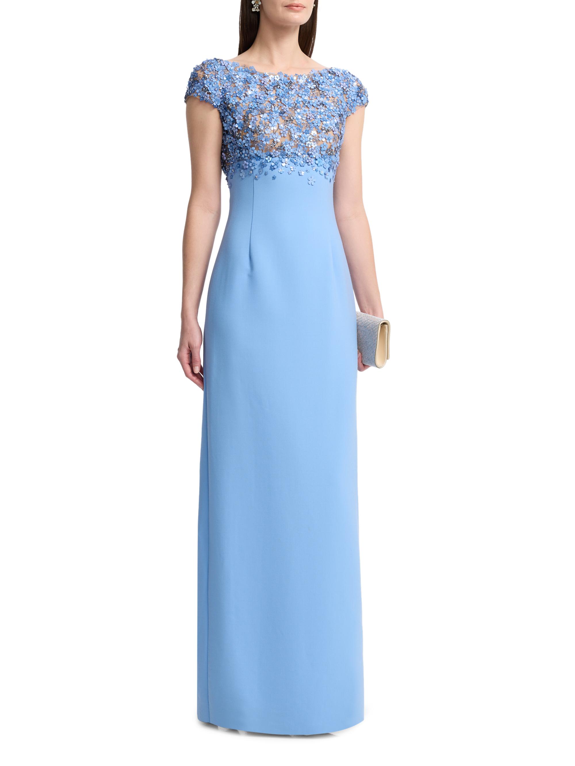 hydrangea dress formal Milla Women's Hydrangea Tender Floral Maxi Tie-Strap Dress