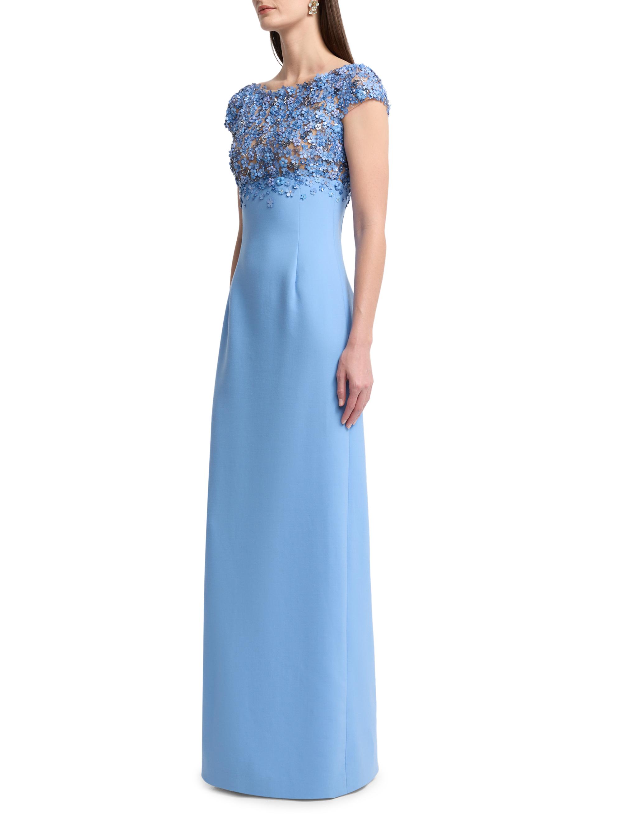 Oscar de la Renta Crystal-Embellished Hydrangea Column Gown | Saks Fifth  Avenue