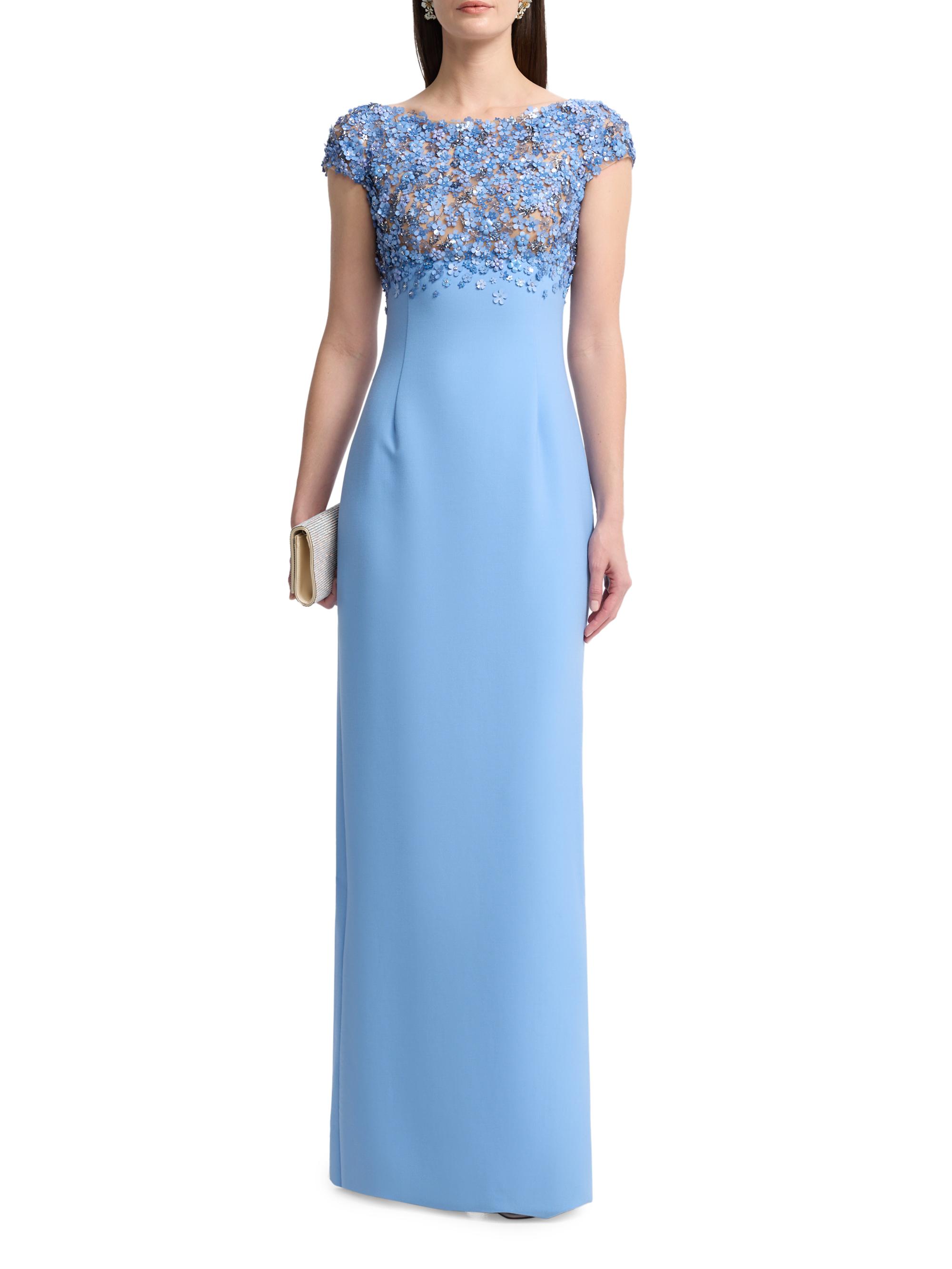 hydrangea blue bridesmaid dress Grace Floor-Length Sweetheart Neckline Bridesmaid Dress main image 0