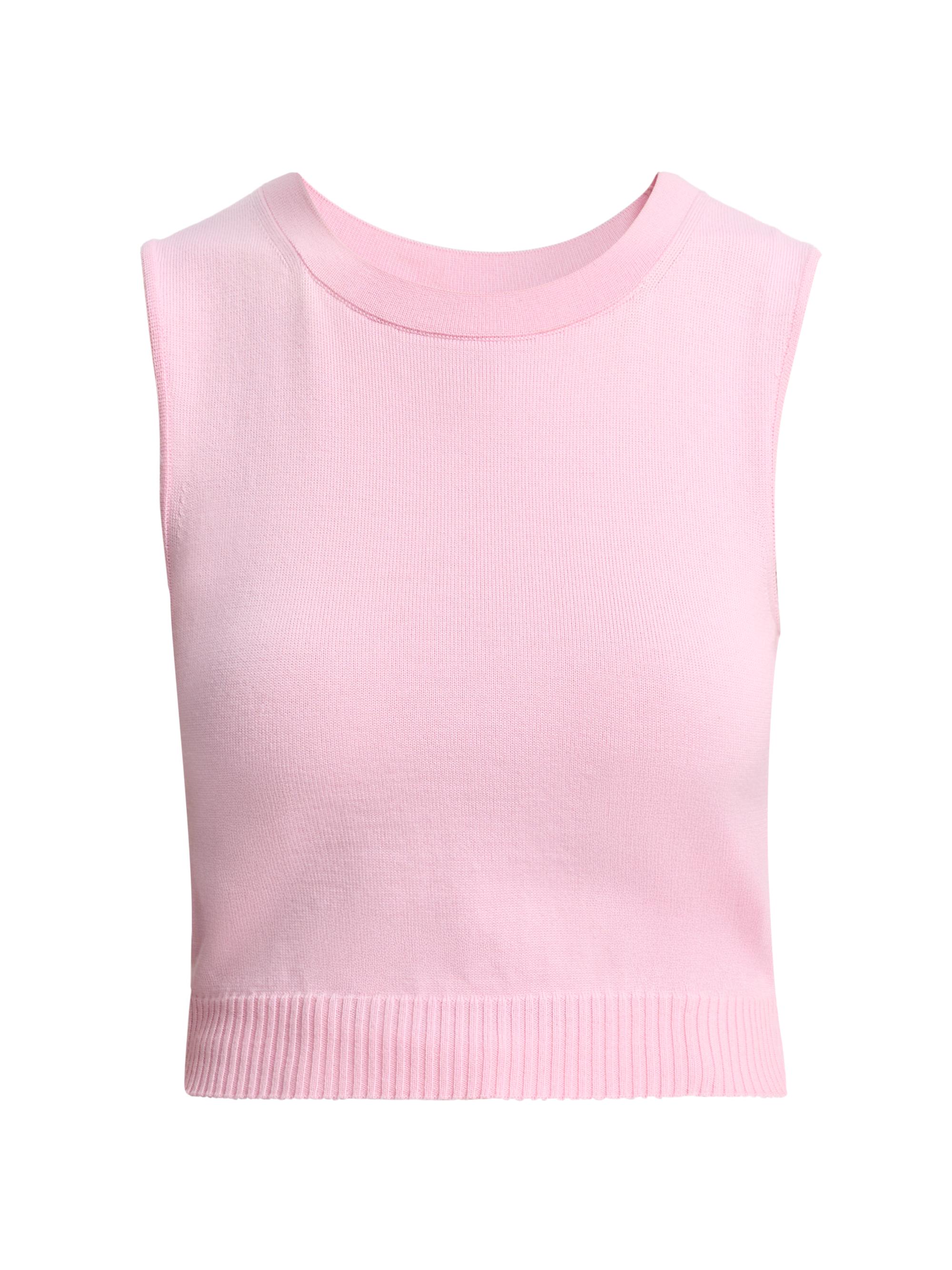 Oscar de la Renta Women's Wool Knit Tank Top - Pink