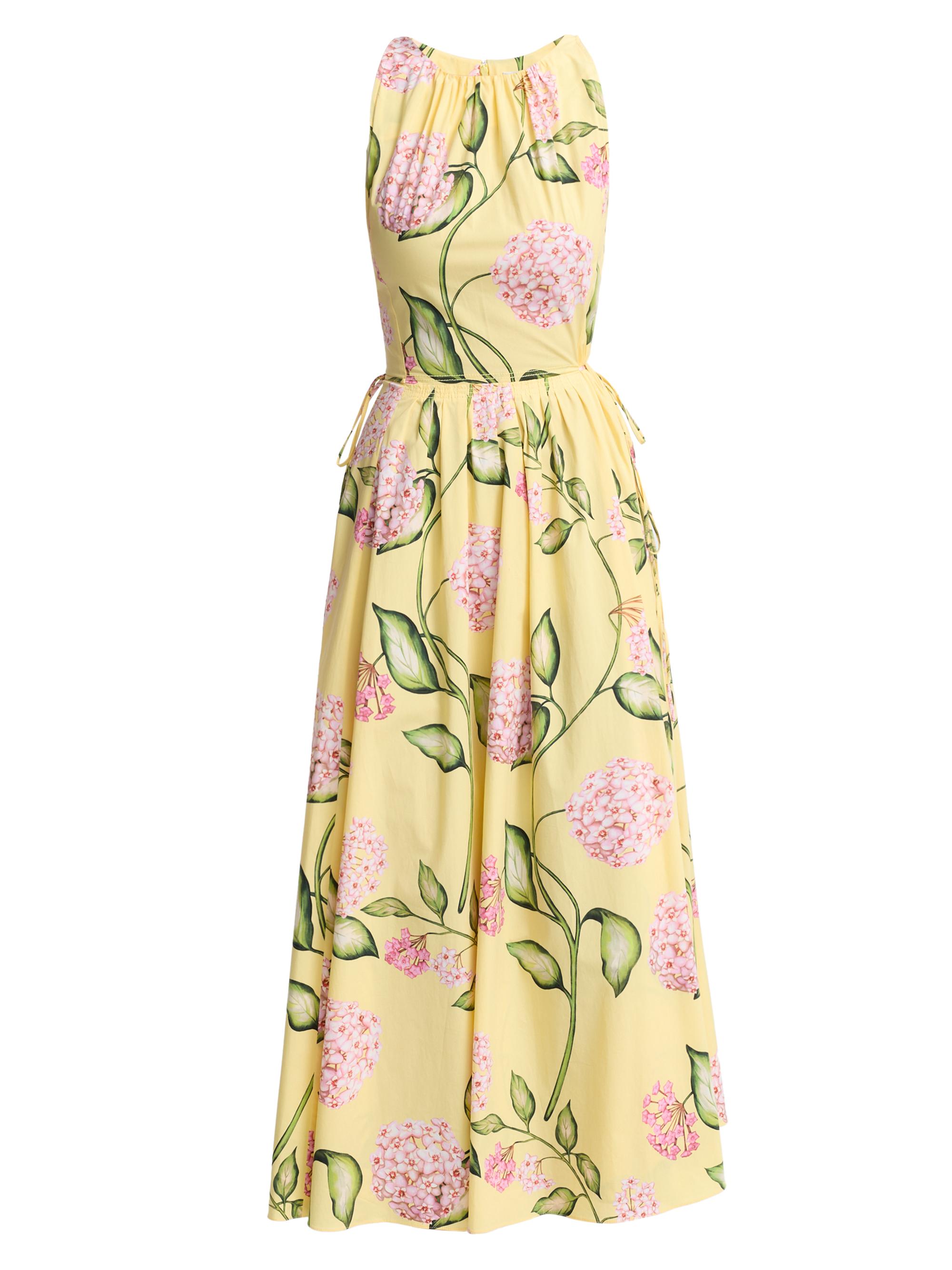 Oscar de la Renta Women's Poplin Day Midi-Dress - Pink Butter
