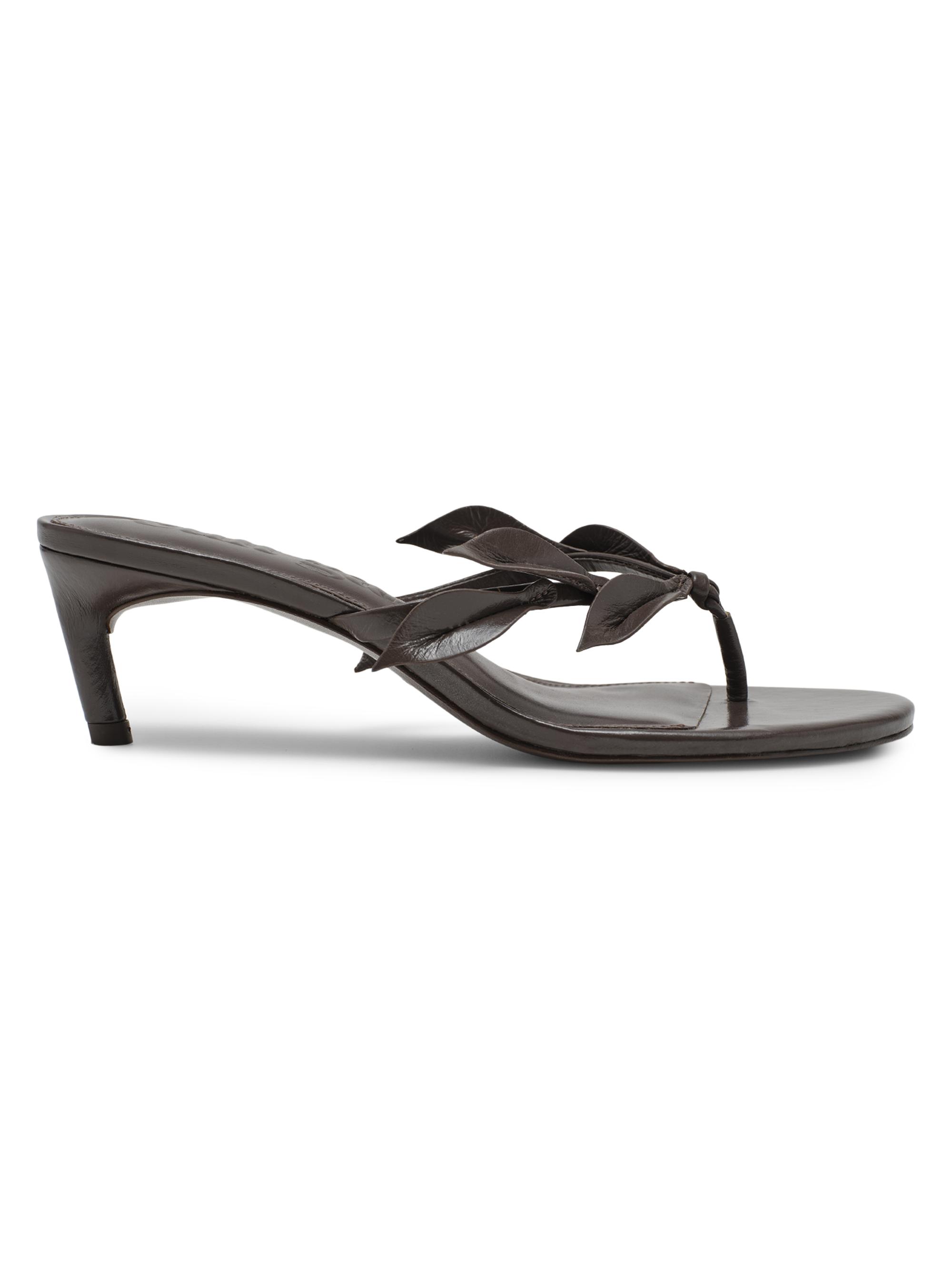 Cult Gaia Women's Andie 55MM Leather Kitten-Heel Sandals - Luwak