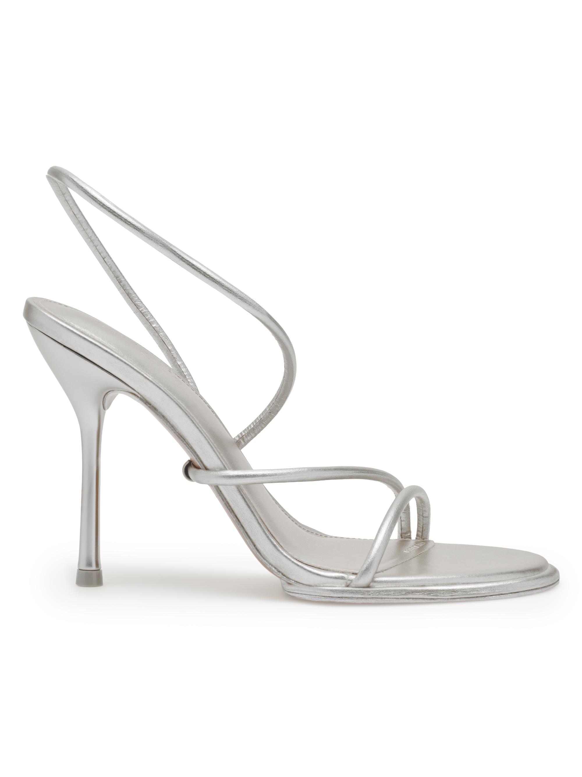Cult Gaia Women's Candace 100MM Leather Sandals - Silver