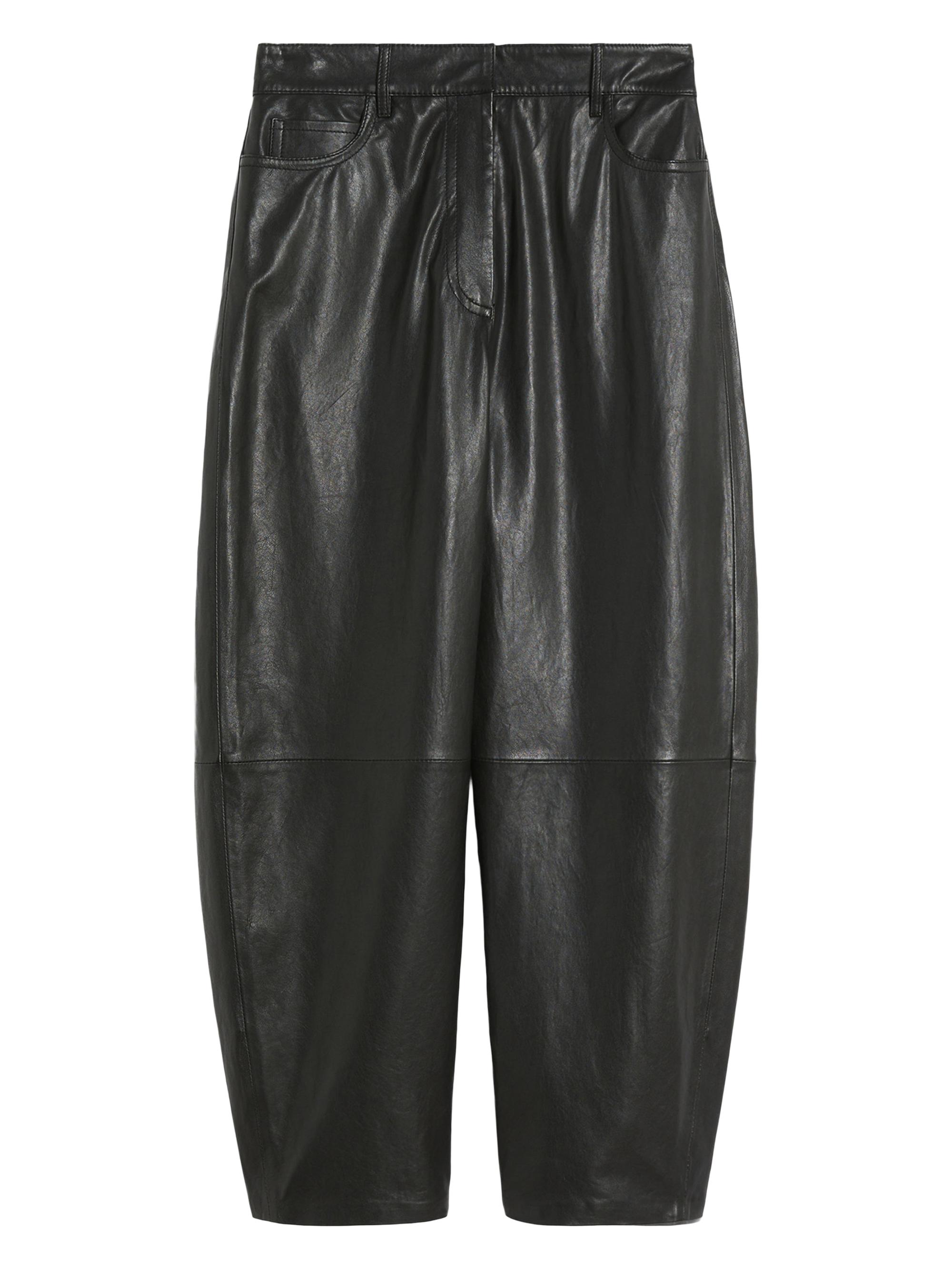 Weekend Max Mara Women's Leather Trousers - Black