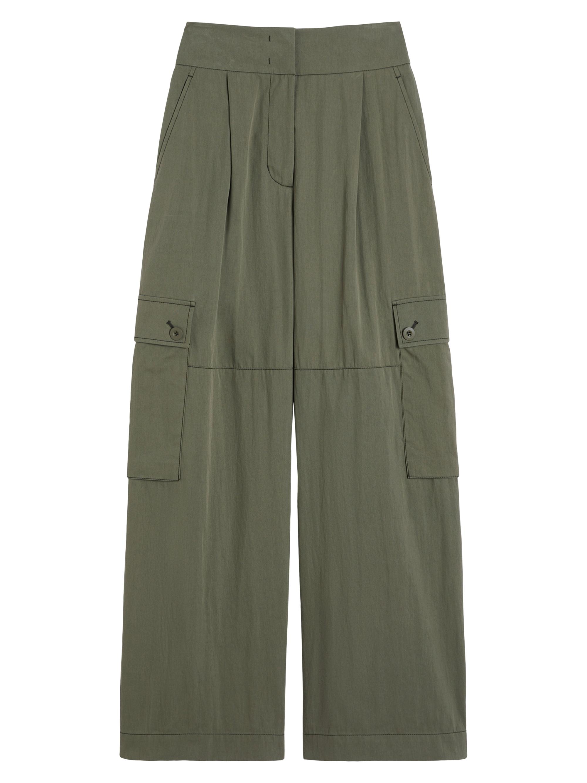 Weekend Max Mara Women's Cotton Gabardine Trousers - Dark Green