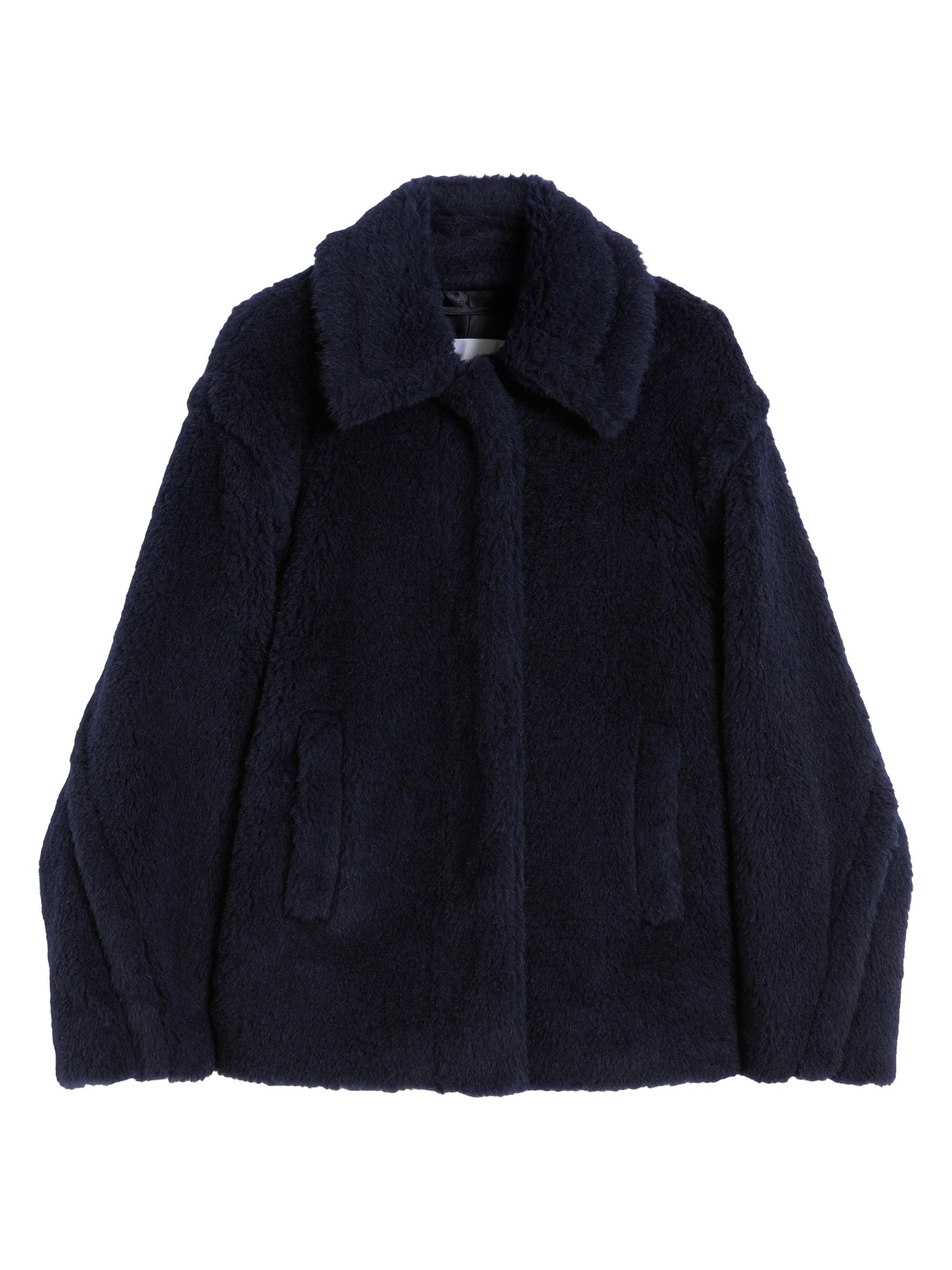 Max Mara Double Breasted Jacket with a Fluffy Texture | Saks Fifth