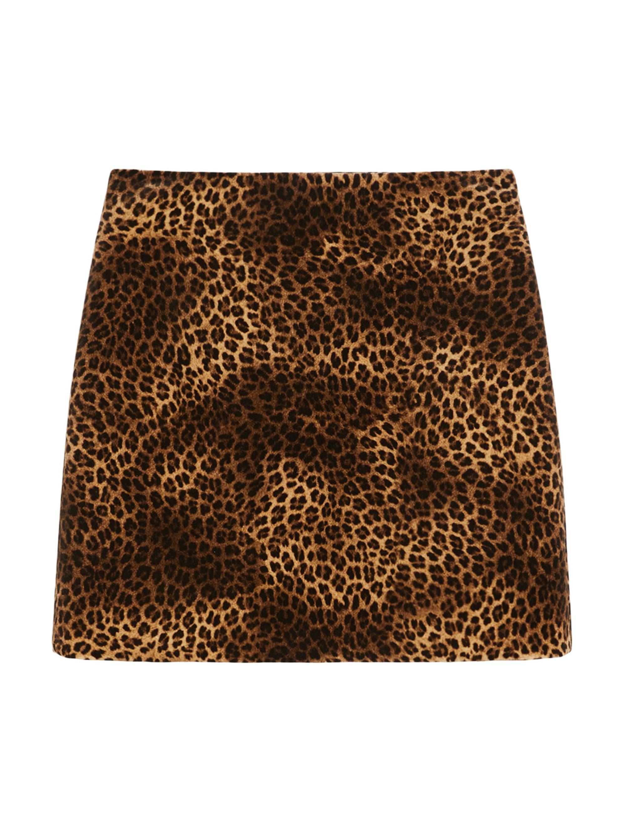 Weekend Max Mara Women's Printed Velvet Mini Skirt - Camel