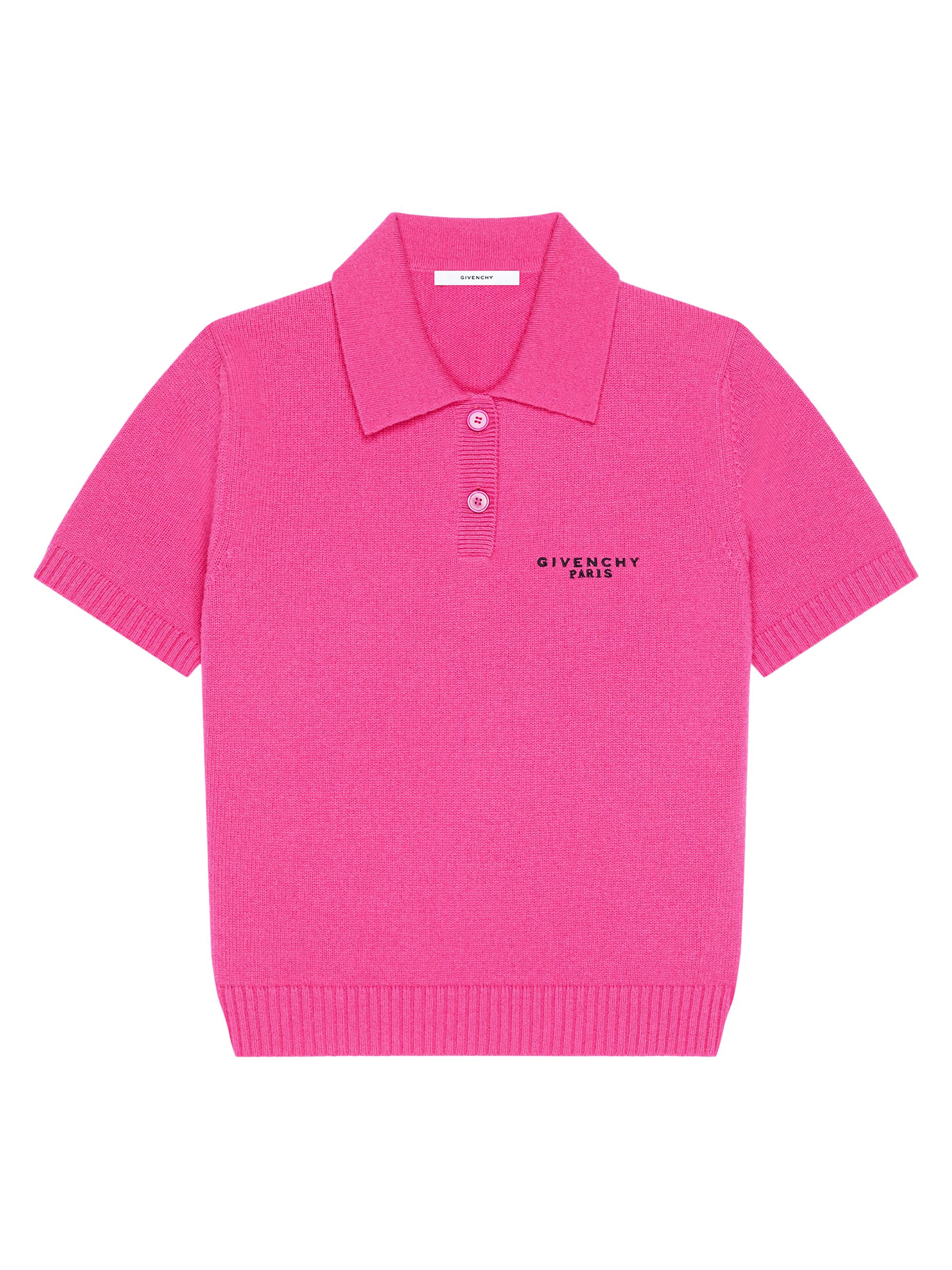 Givenchy Women's Polo Sweater in Wool and Cashmere - Fuschia