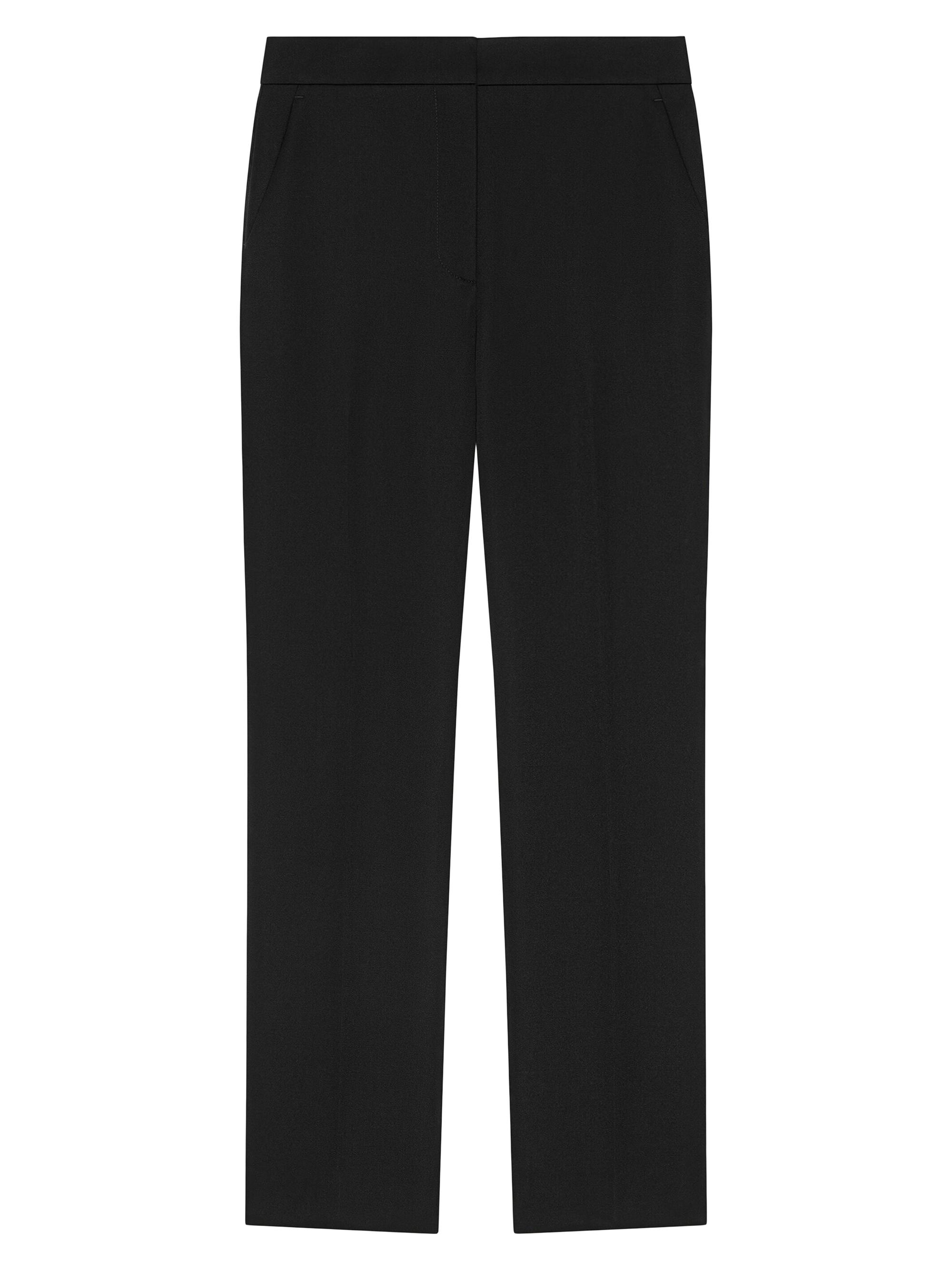 Givenchy Women's Slim Fit Tailored Pants in Crepe Cady - Black
