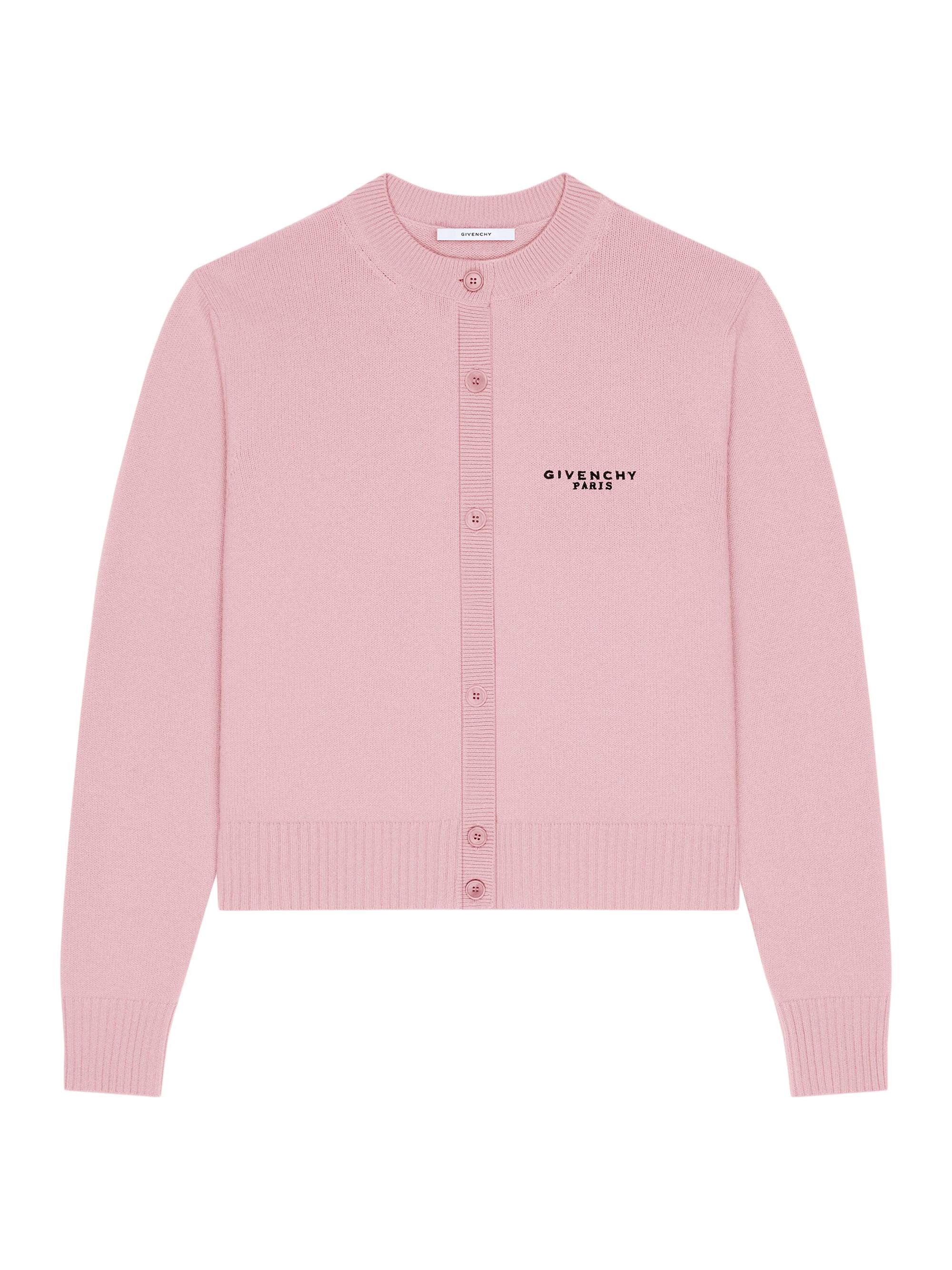 Givenchy Women's Cropped Cardigan in Wool and Cashmere - Light Pink
