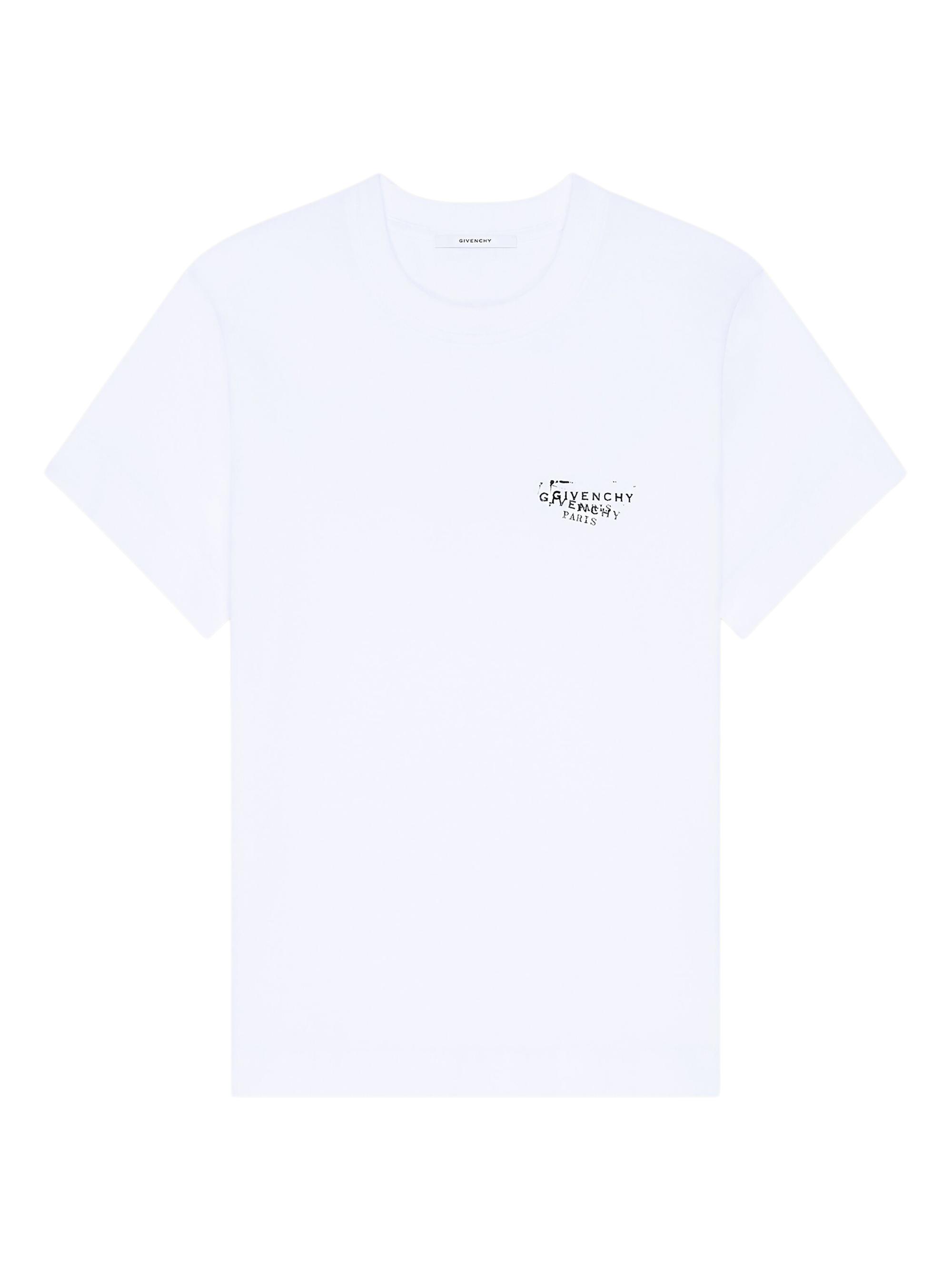 Givenchy Women's T-Shirt in Cotton with Stamp Print - White | Thumbnail 4
