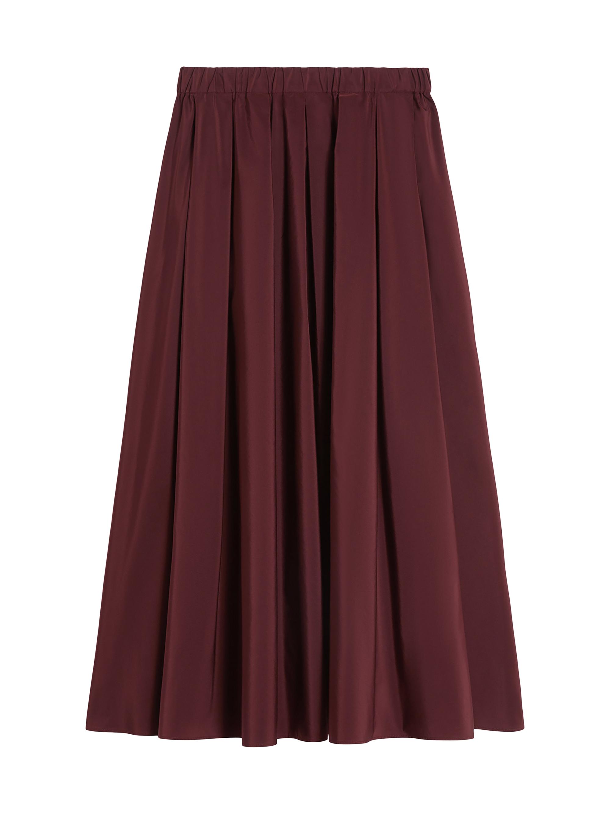Weekend Max Mara Women's Long Taffeta Skirt - Bordeaux