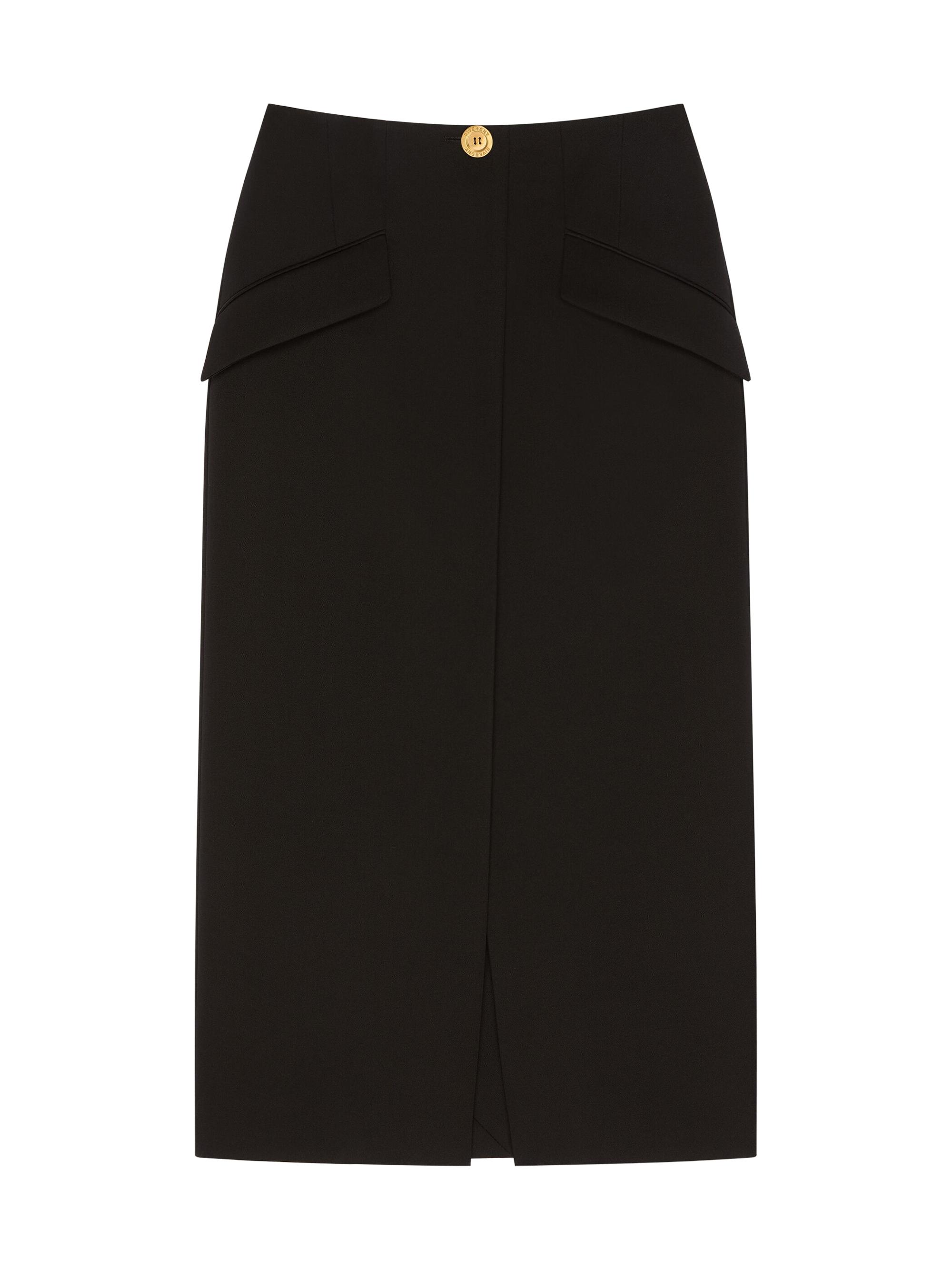 Givenchy Women's Midi Skirt in Wool - Black