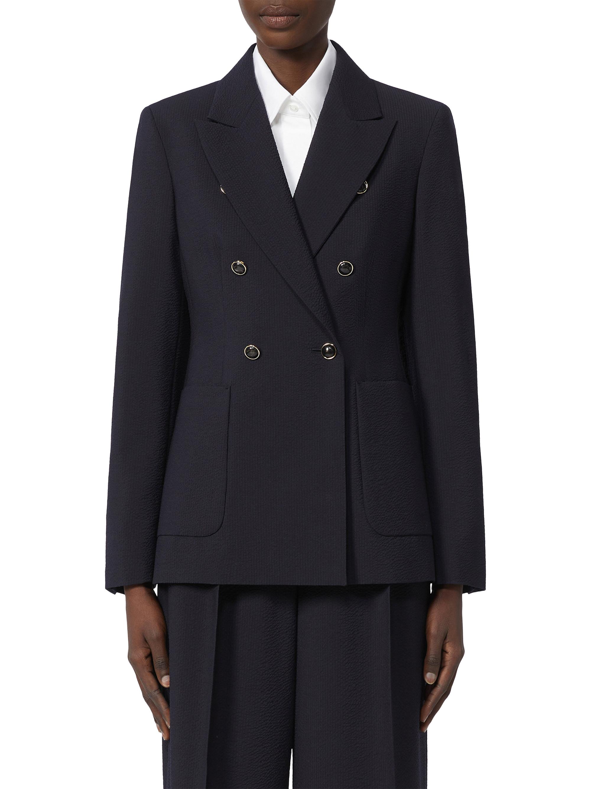 Max Mara Women's Wool Blend Seersucker Blazer - Ultramarine | Thumbnail 2
