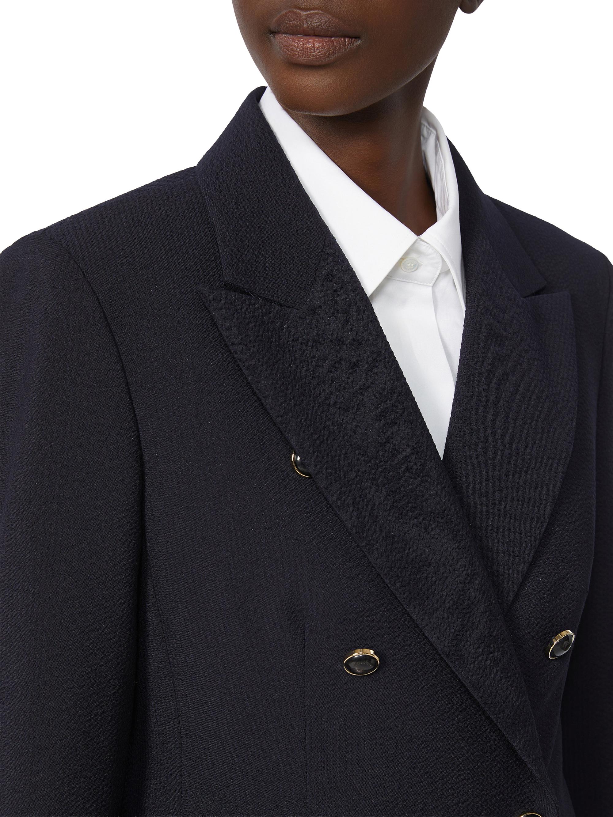 Max Mara Women's Wool Blend Seersucker Blazer - Ultramarine | Thumbnail 4