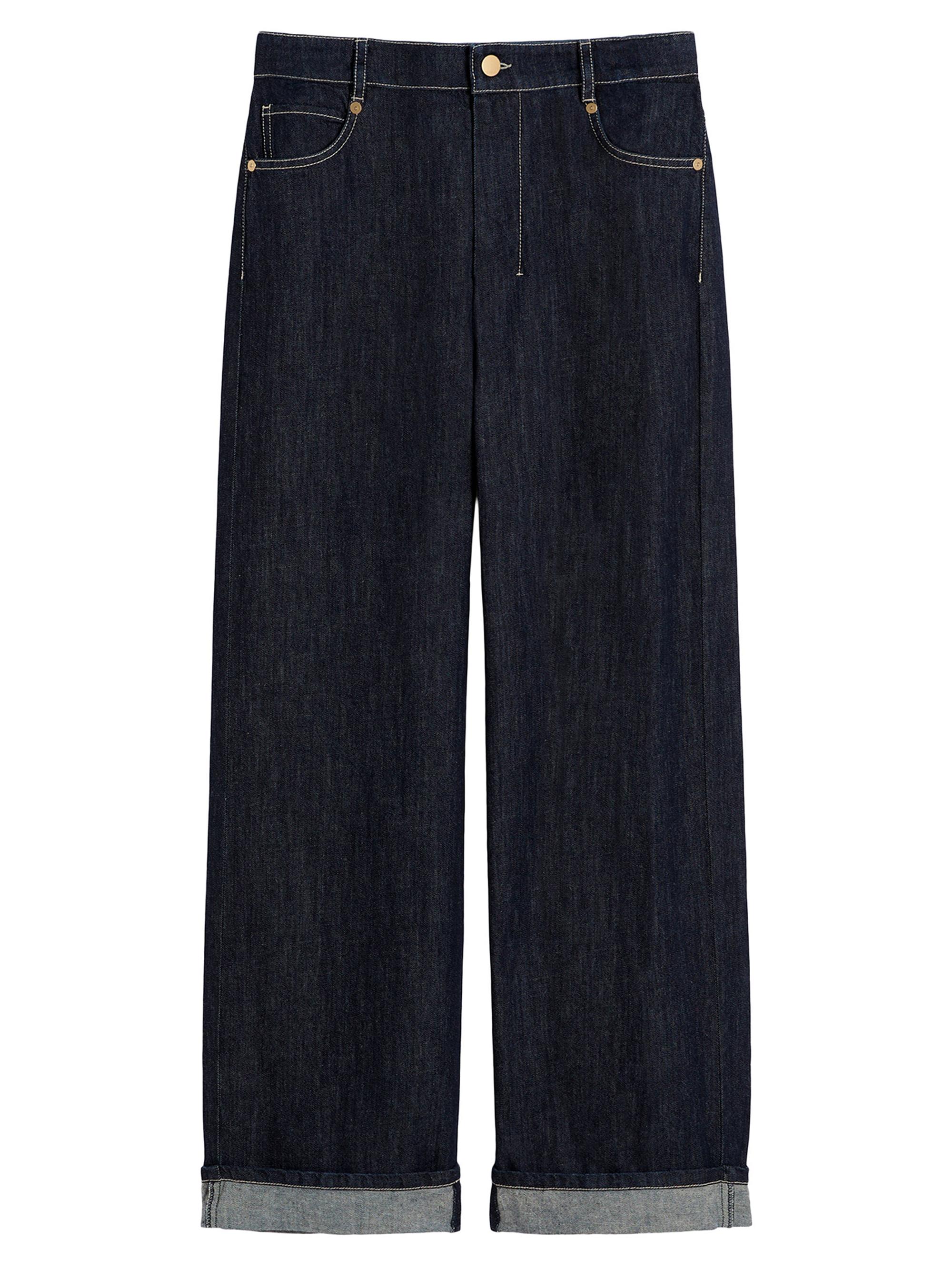 Max Mara Women's Denim Turn Up Jeans - Ultramarine
