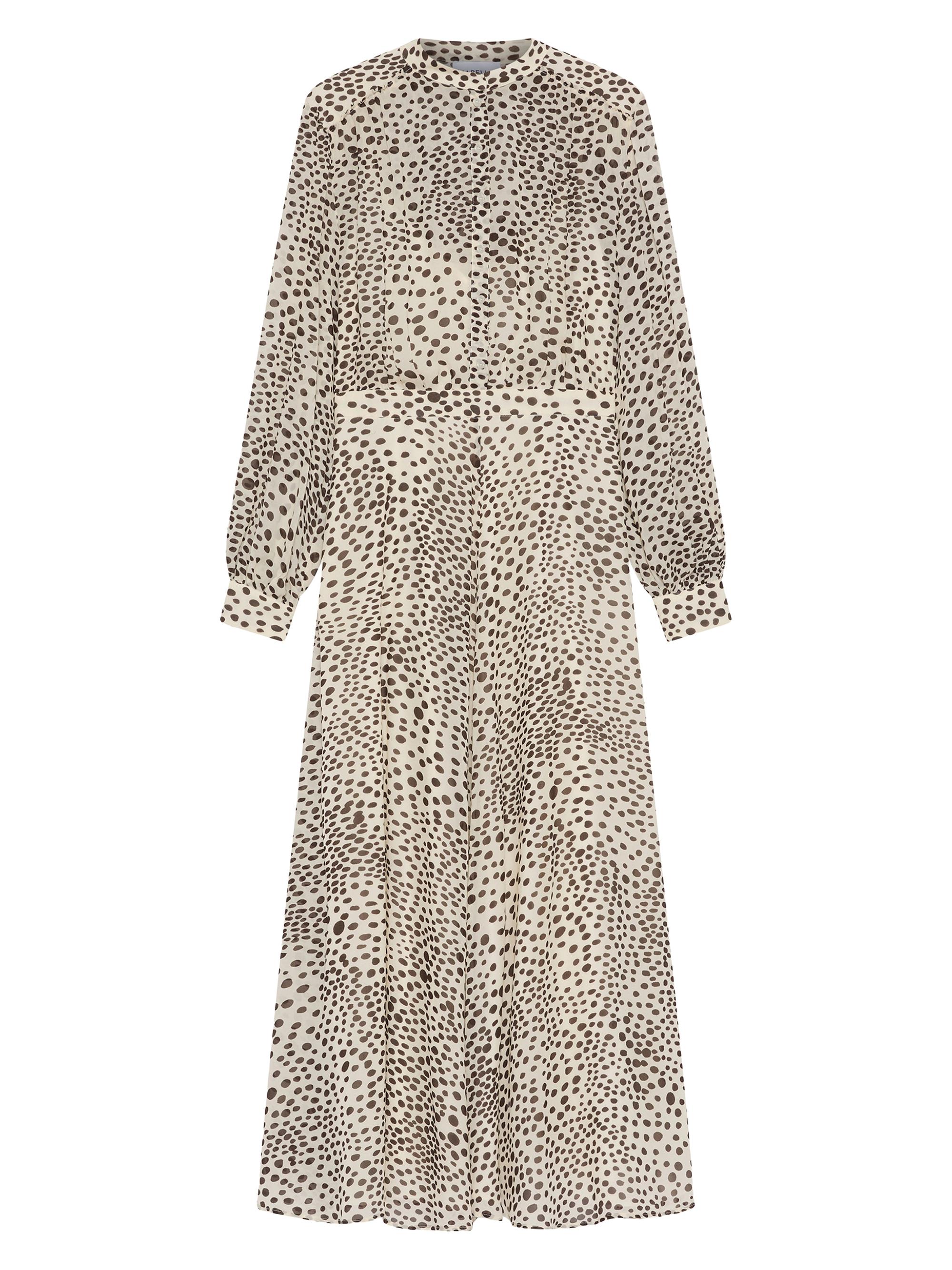 Marella Women's Long Printed Georgette Shirt Dress - Cream