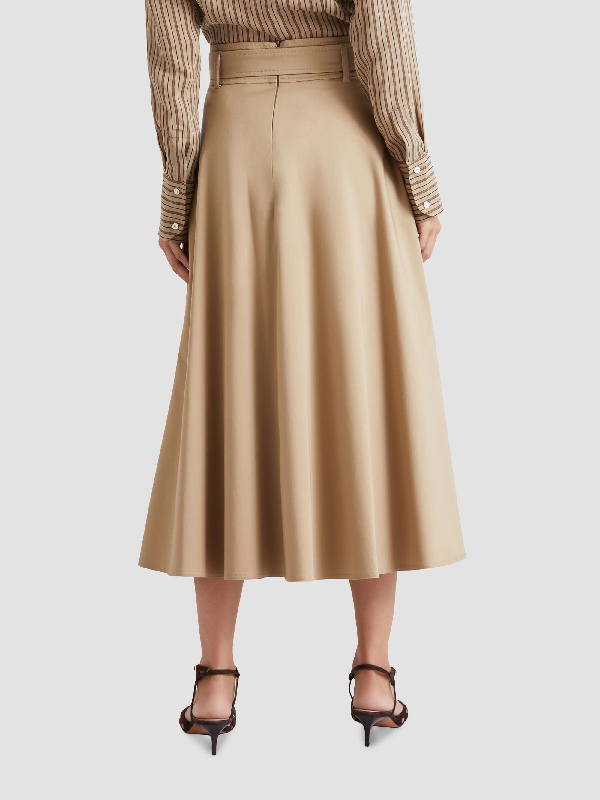 Marella Water Repellent Stretch Cotton Satin Skirt | Saks Fifth Avenue