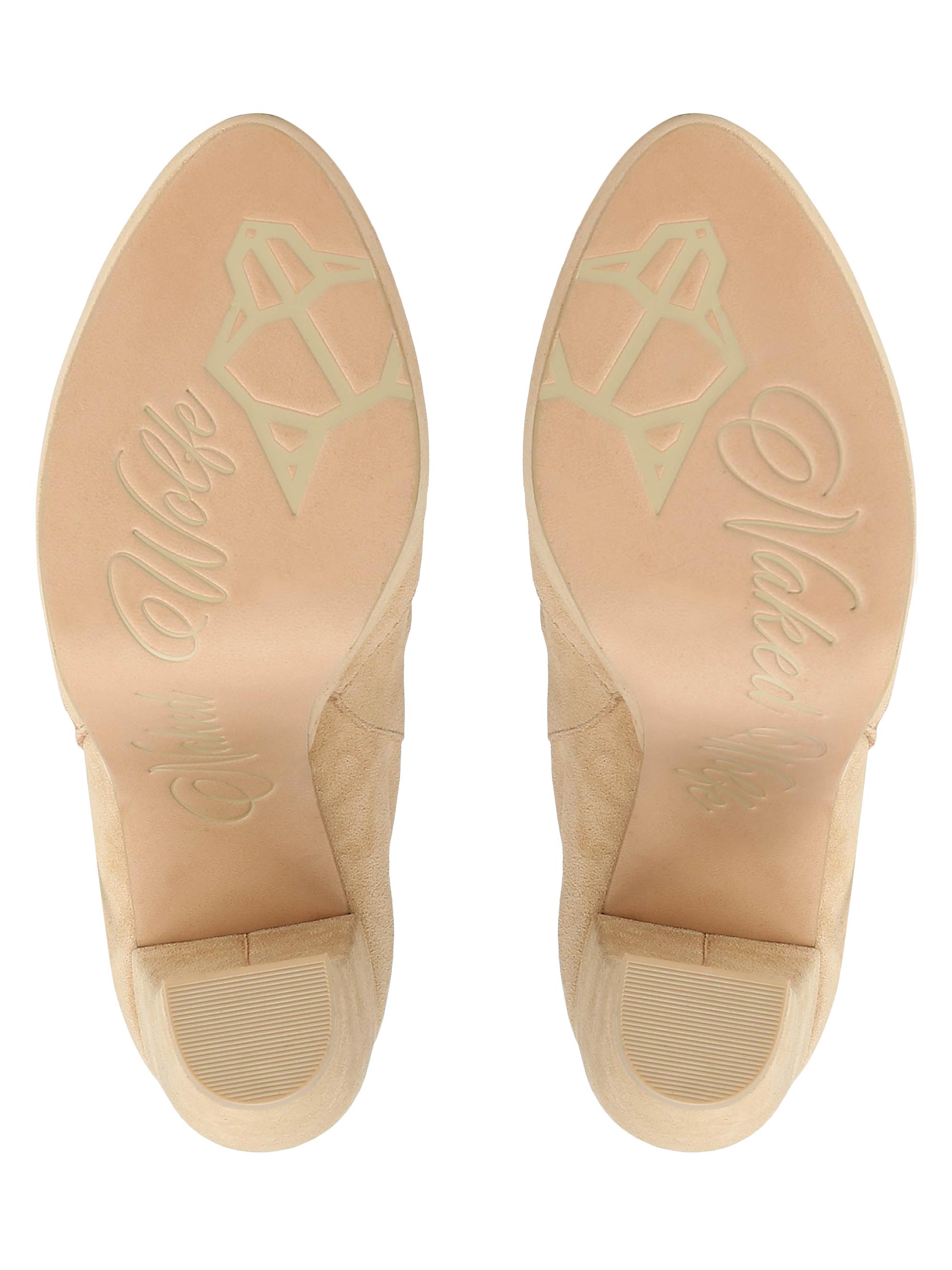 Naked Wolfe Women's Dancer Suede Ankle Boots - Beige - detail view in Beige