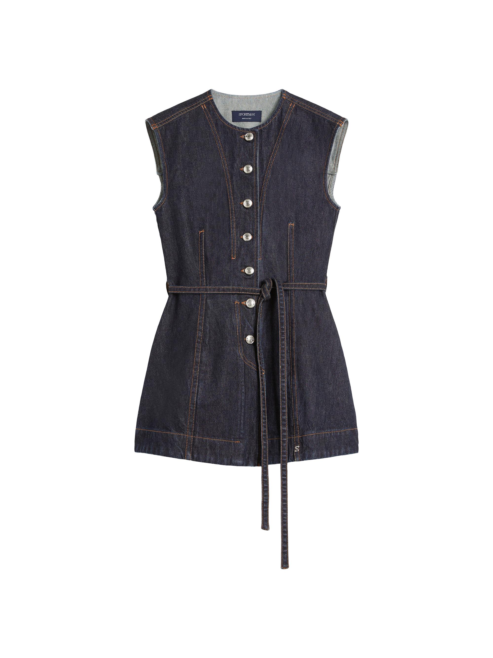 Sportmax Women's Sleeveless Denim Top - Midnightblue