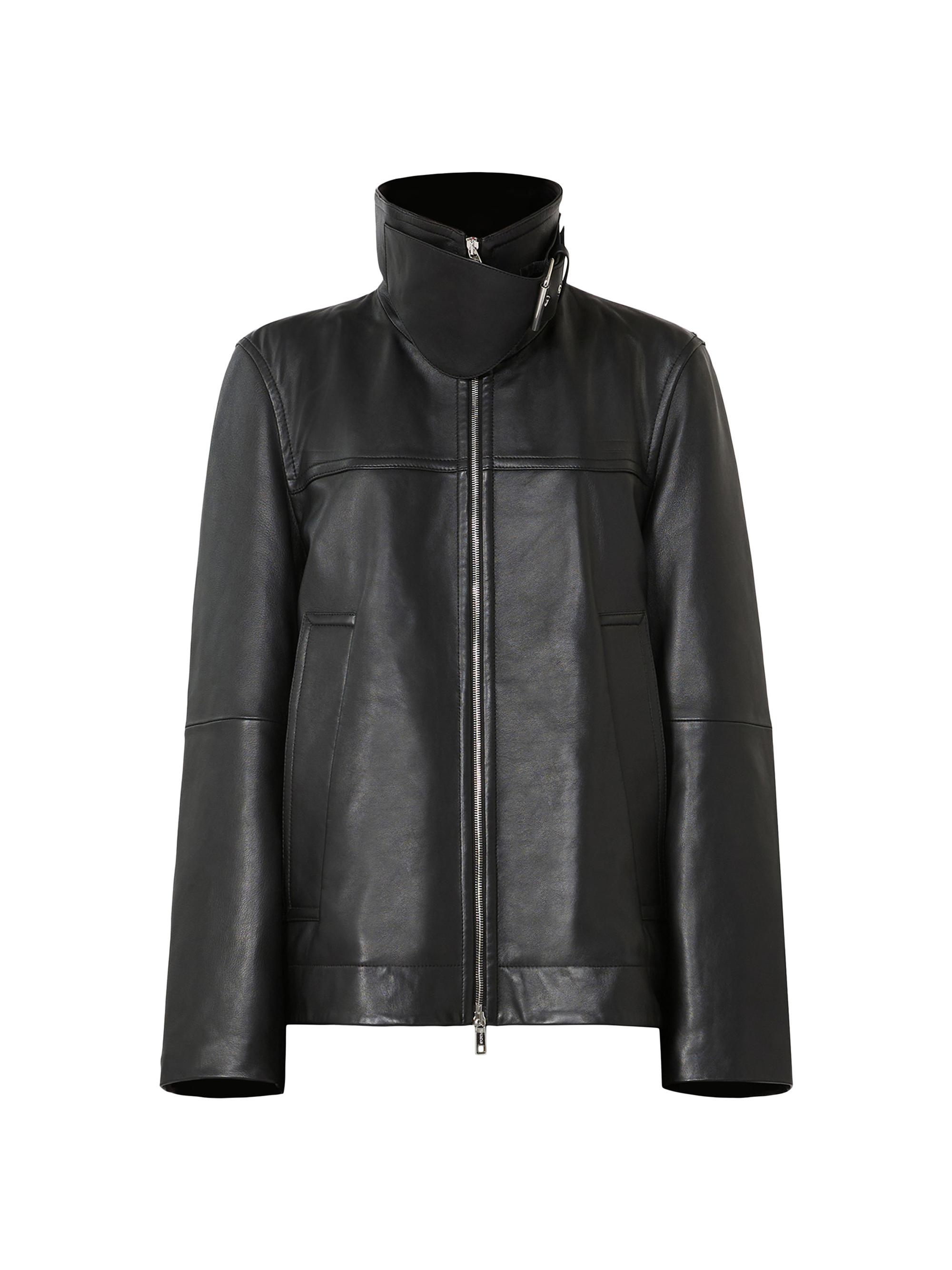 Sportmax Women's Oversized Leather Heavy Jacket - Black