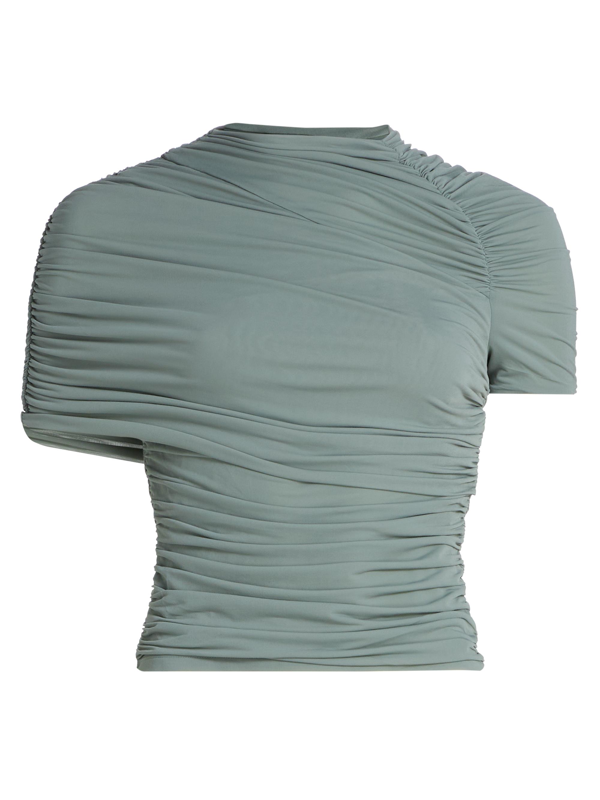 Ronny Kobo Women's Vega Ruched Jersey Top - Green