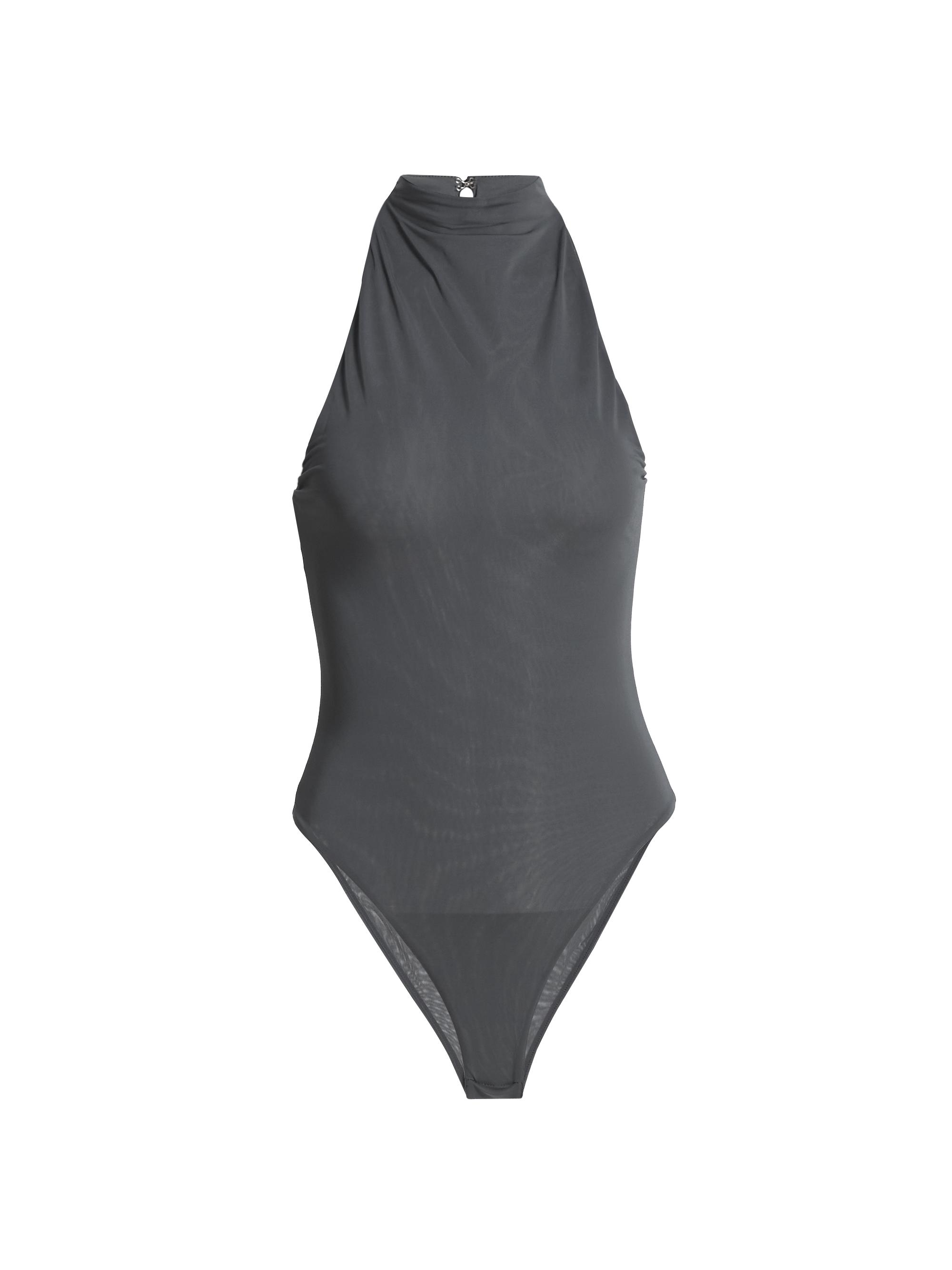 Ronny Kobo Women's Spen Sleeveless Jersey Bodysuit - Charcoal | Thumbnail 9