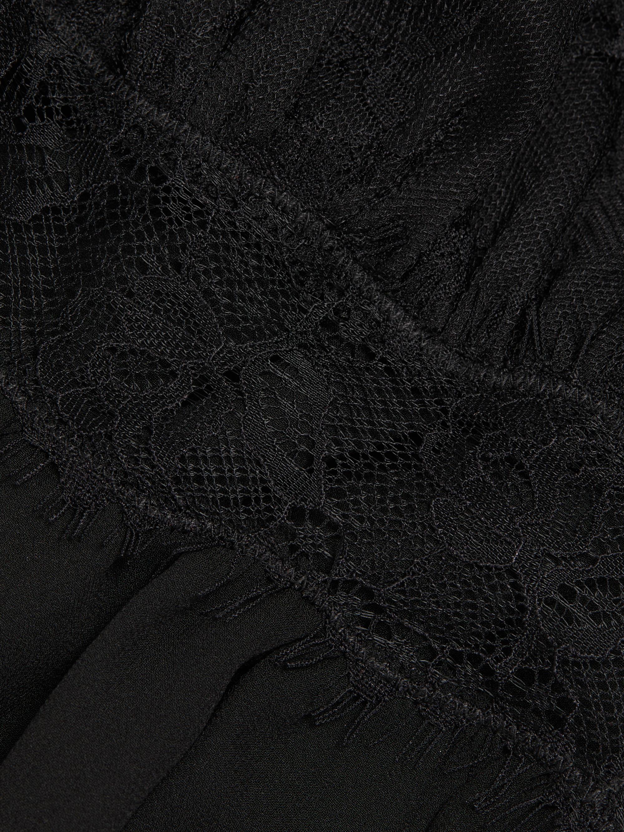 Ronny Kobo Melody Lace-Trimmed Satin Top | Saks Fifth Avenue